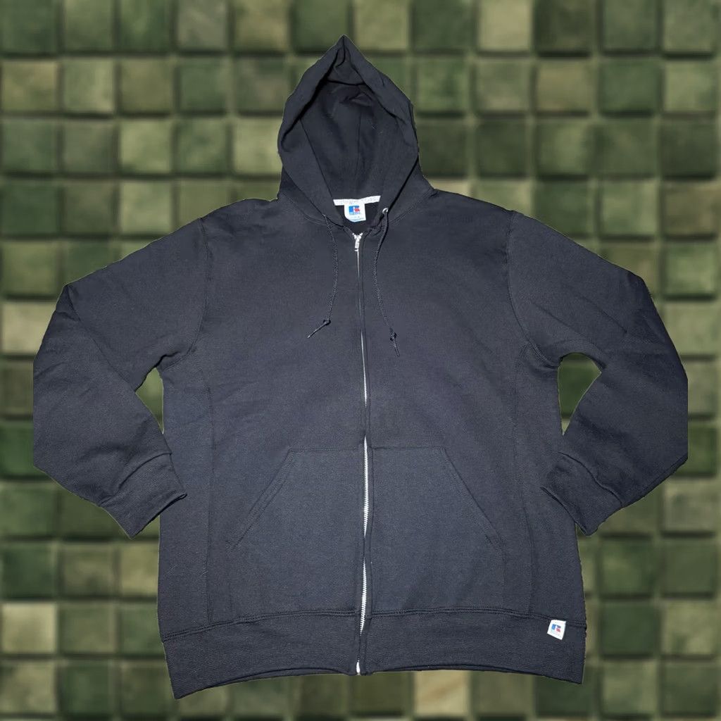 Russell Athletic VINTAGE Russell Athletic Hoodie Full Zip Mens Large Black 90s DEADSTOCK NWOT Heavyweight Y2K Size US L / EU 52-54 / 3 - 1 Thumbnail
