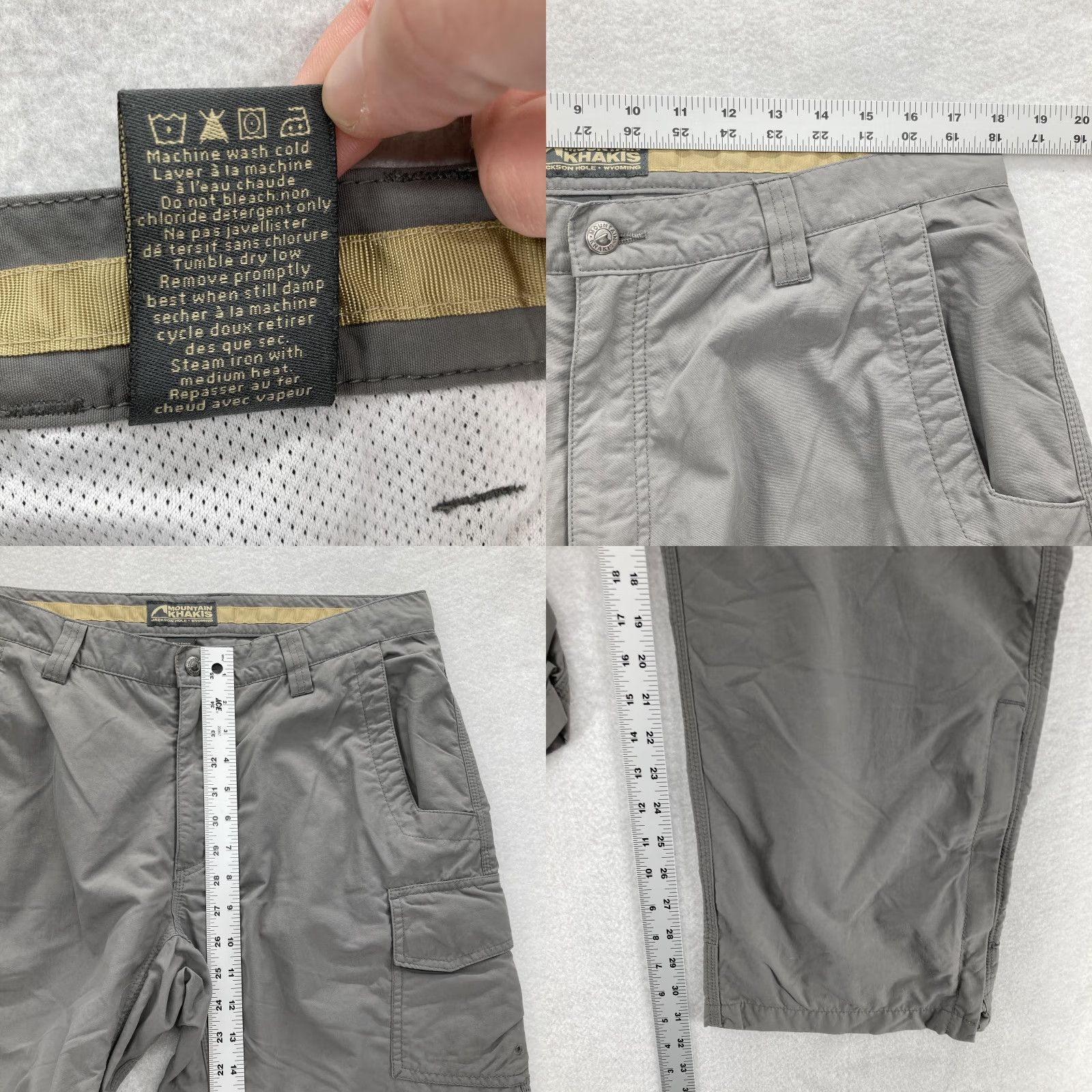 Mountain Khakis VINTAGE? No. Mountain Khakis Pants Mens 36x32 Gray Granite Creek Convertible Zip Off Hiking Size US 36 / EU 52 - 8 Thumbnail