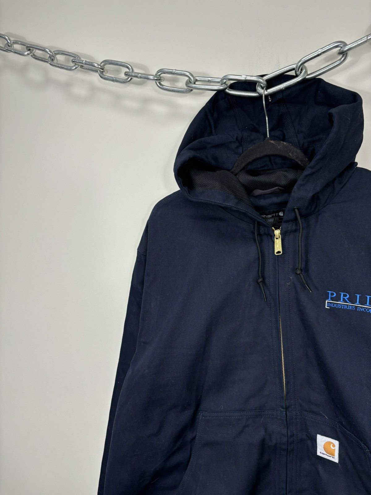 Carhartt Vintage Carhartt J131 USA Navy Hype Hooded Active Jacket Size US XL / EU 56 / 4 - 6 Thumbnail