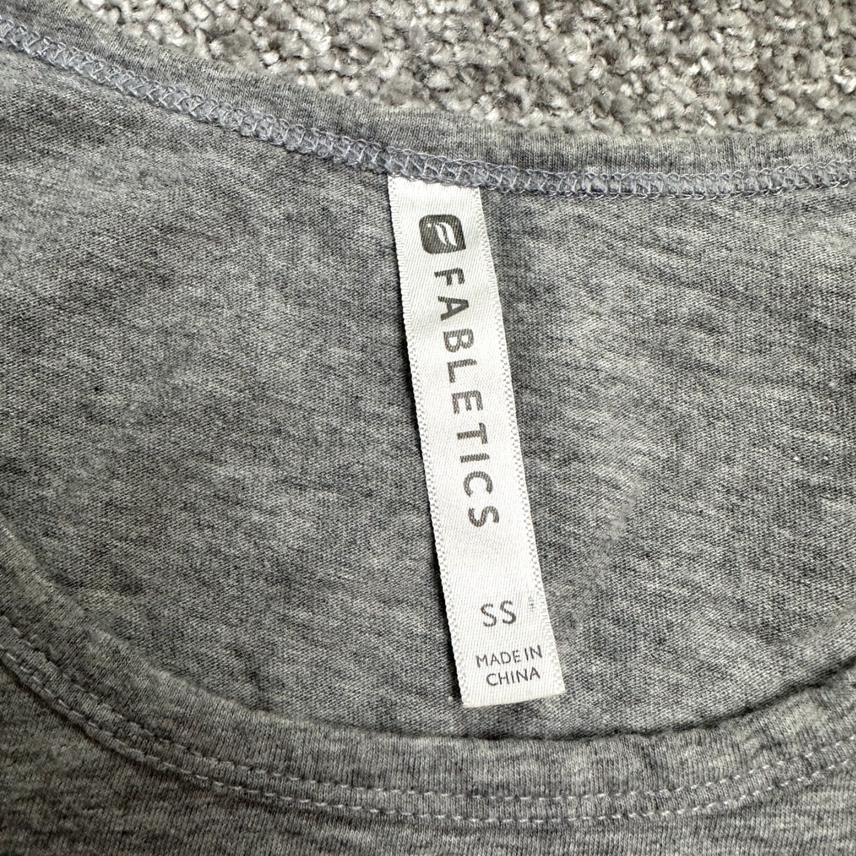 Fabletics Fabletics T-Shirt Womens Gray Long Sleeve Round Neck Casual Cotton SS Classic Logo Fit Regular Vintage: No Size XXS / US 00 / IT 34 - 5 Thumbnail