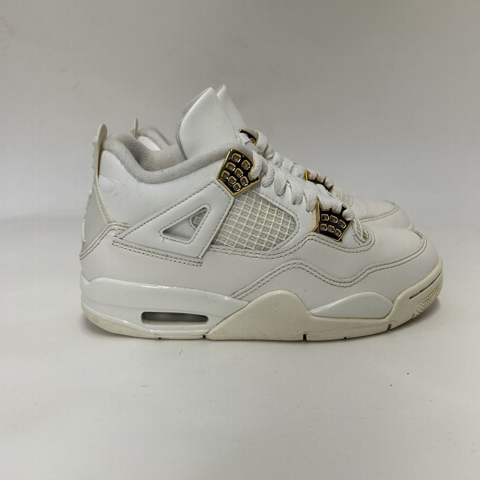 Jordan Brand Nike Air Jordan 4 Retro WMNS “Sail Metallic Gold" AQ9129-170 Size US 6 / IT 36 - 4 Thumbnail