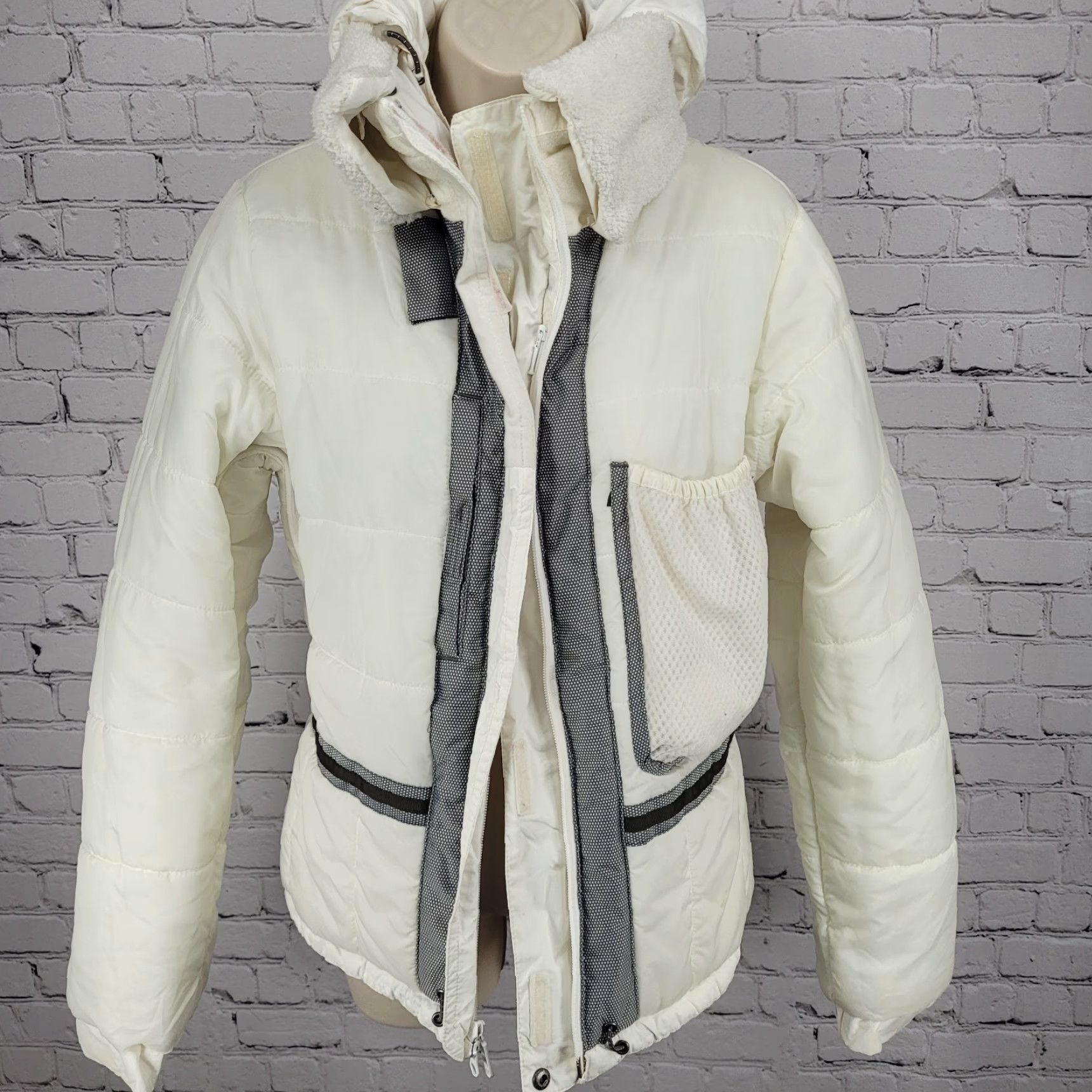 Vintage White Sierra Ivory Waterproof Breathable Hooded Insulated Zip Jacket M Size M / US 6-8 / IT 42-44 - 7 Thumbnail