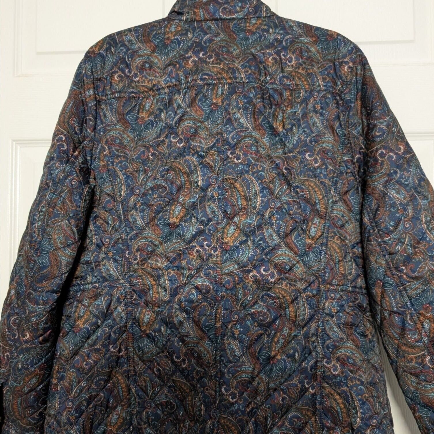 Talbots Talbots Paisley Quilted Jacket Womens Size Medium Blue Size M / US 6-8 / IT 42-44 - 9 Thumbnail