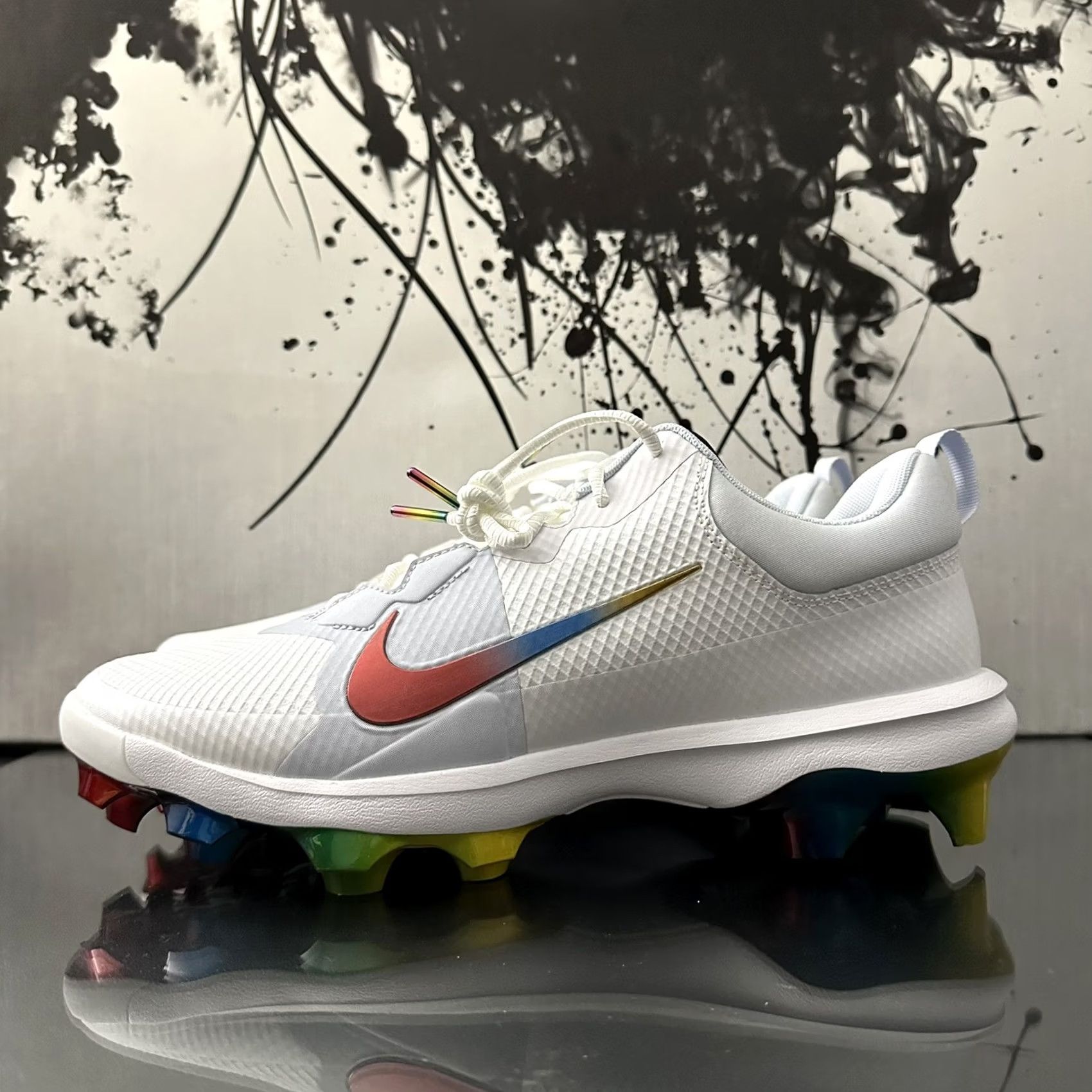 Nike Nike Force Trout 9 Pro MCS Baseball Cleats Mens 12 Rainbow FB2908-106 Size US 12 / EU 45 - 3 Thumbnail