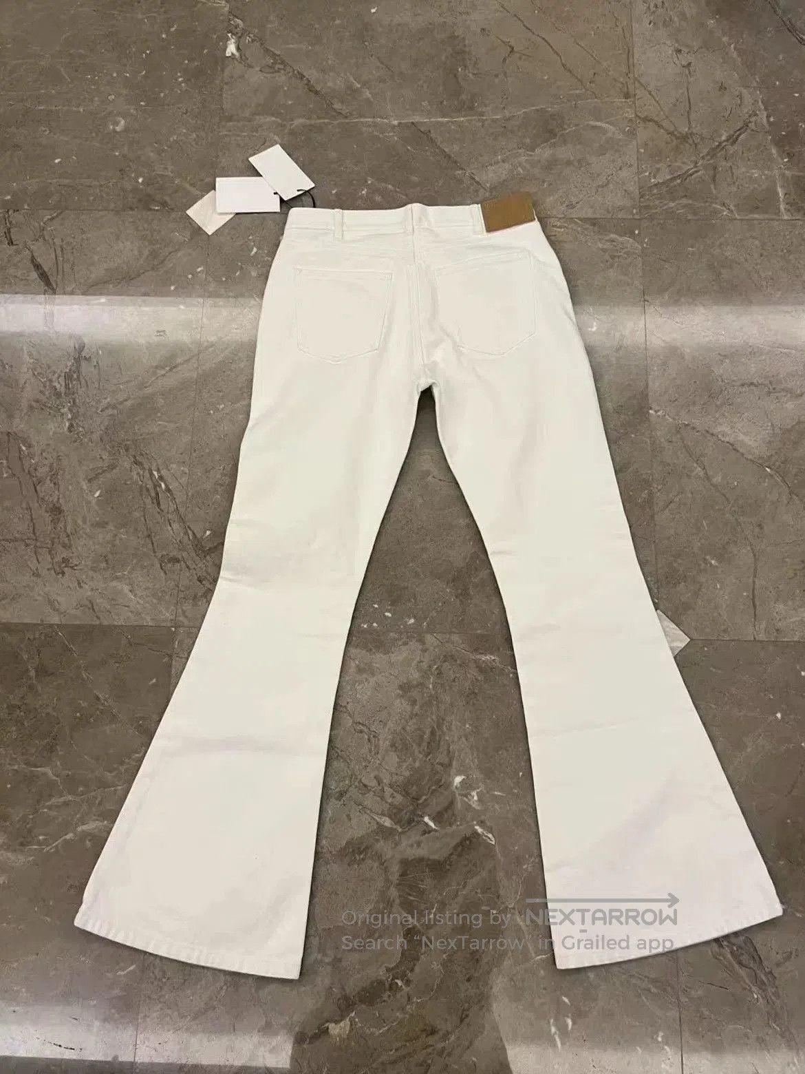 Celine Celine White Flared Denim Pants. Size 27" / US 4 / IT 40 - 3 Thumbnail