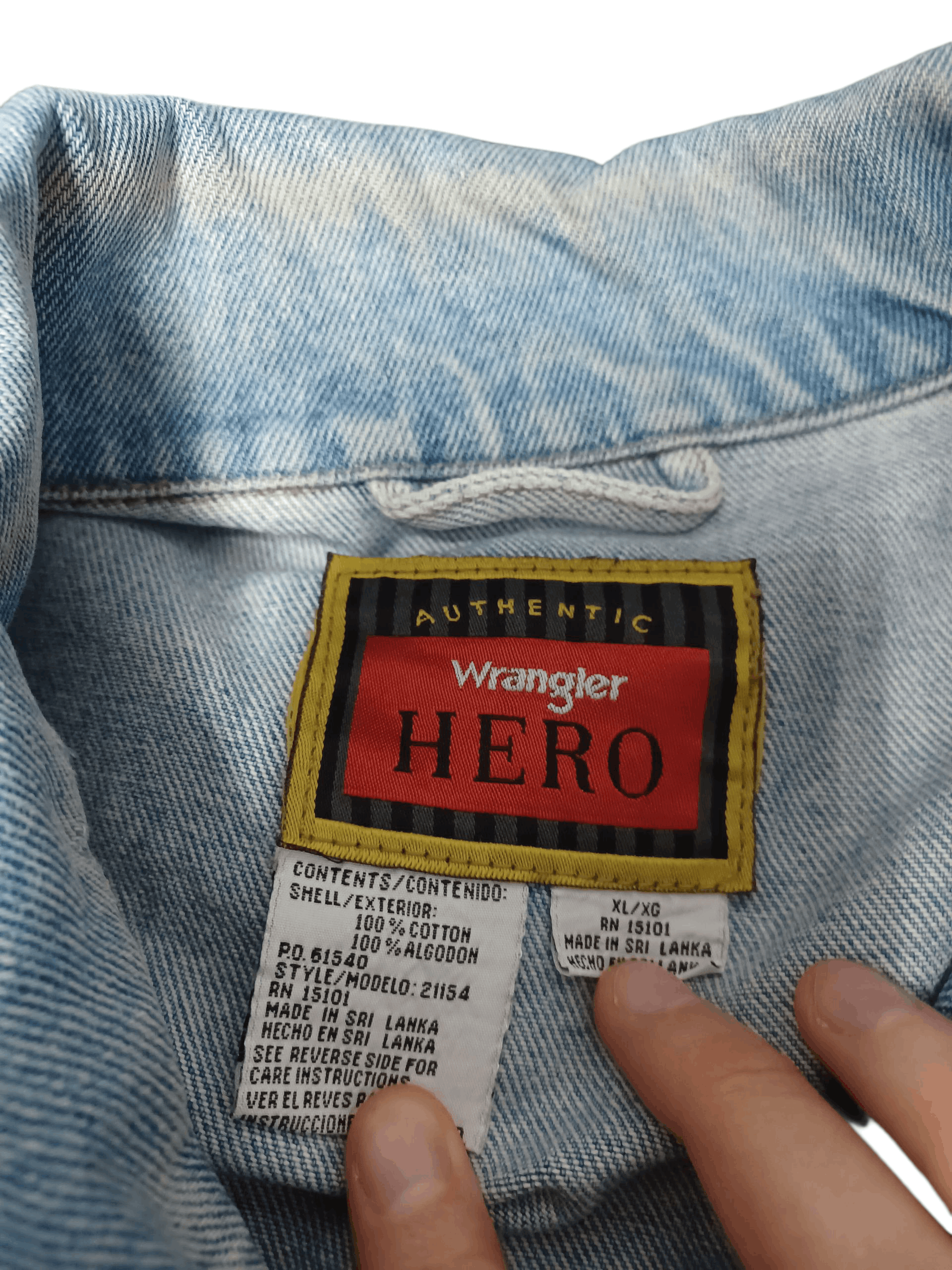 Wrangler WRANGLER HERO VINTAGE FIRE SKY BLUE DENIM JACKET Size US XL / EU 56 / 4 - 4 Thumbnail