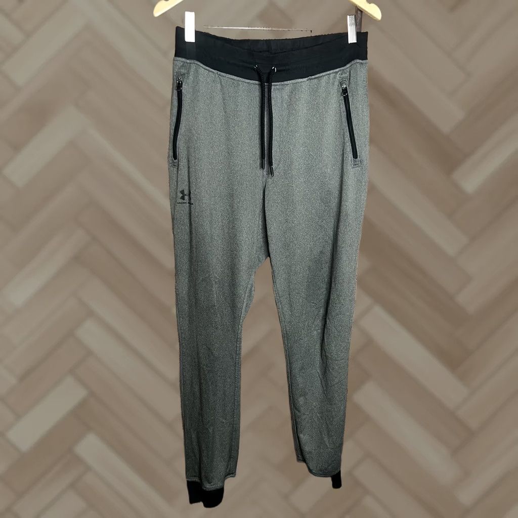 Under Armour Under Armour Mens Athletic Sweatpants Black M Size Medium Jogger Pants Regular Drawstring Activewear Size US 31 - 1 Thumbnail