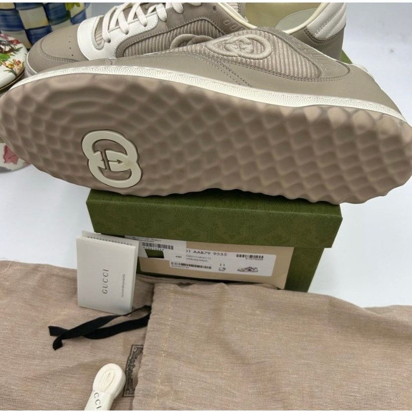 Gucci Gucci Mac 80 low top leather sneakers size 11 fits 11.5 US Size US 11.5 / EU 44-45 - 10 Thumbnail