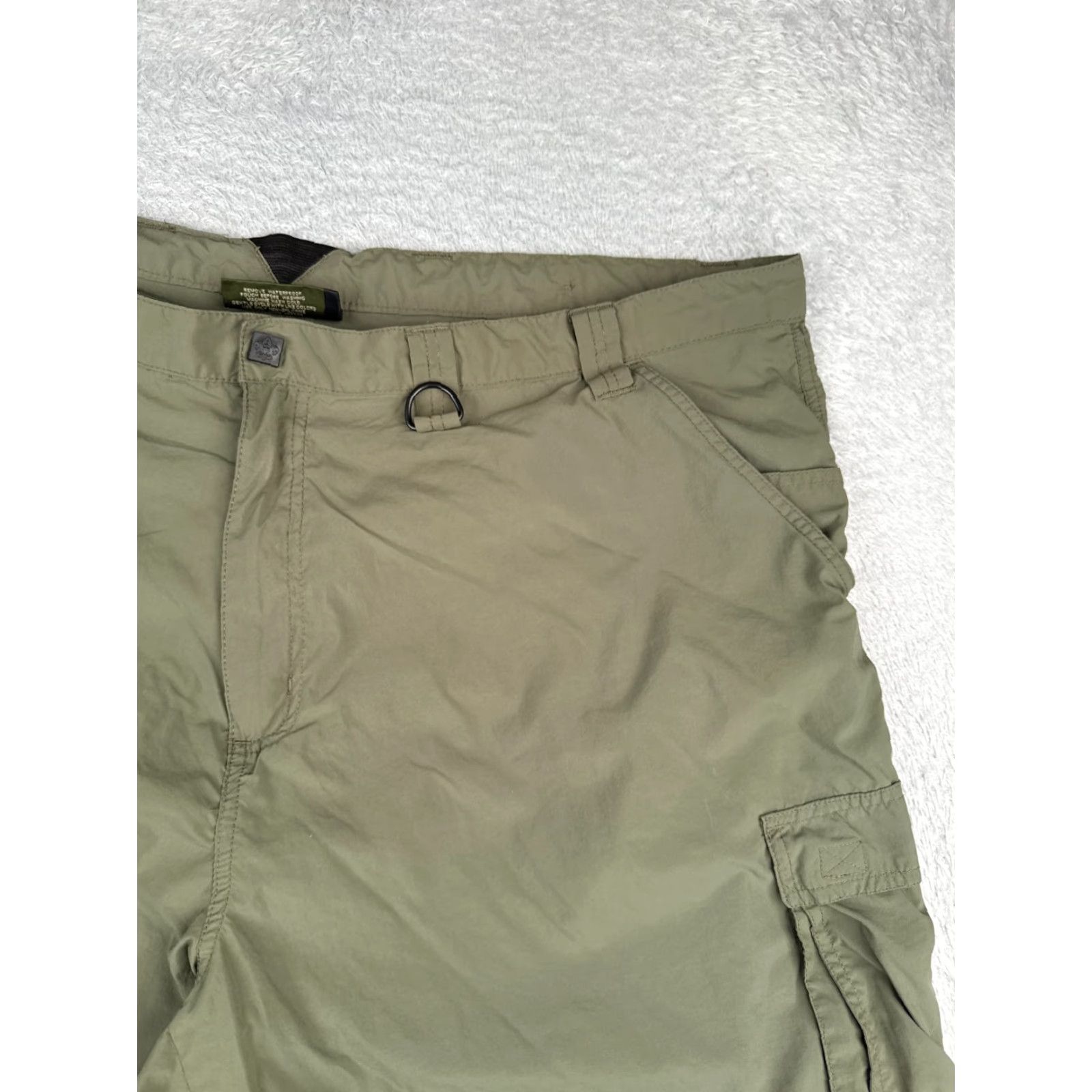 Vintage Boy Scouts Shorts Adult 2XL XXL Green Centennial Supplex Nylon Cargo Navy? Size US 39 - 5 Thumbnail