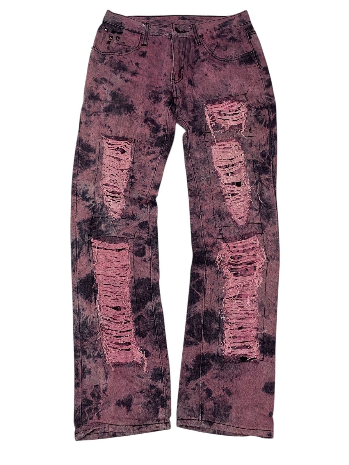 Hysteric Glamour Bernings Sho Acidwash Distress Straight Jeans Size US 28 / EU 44 - 1 Thumbnail