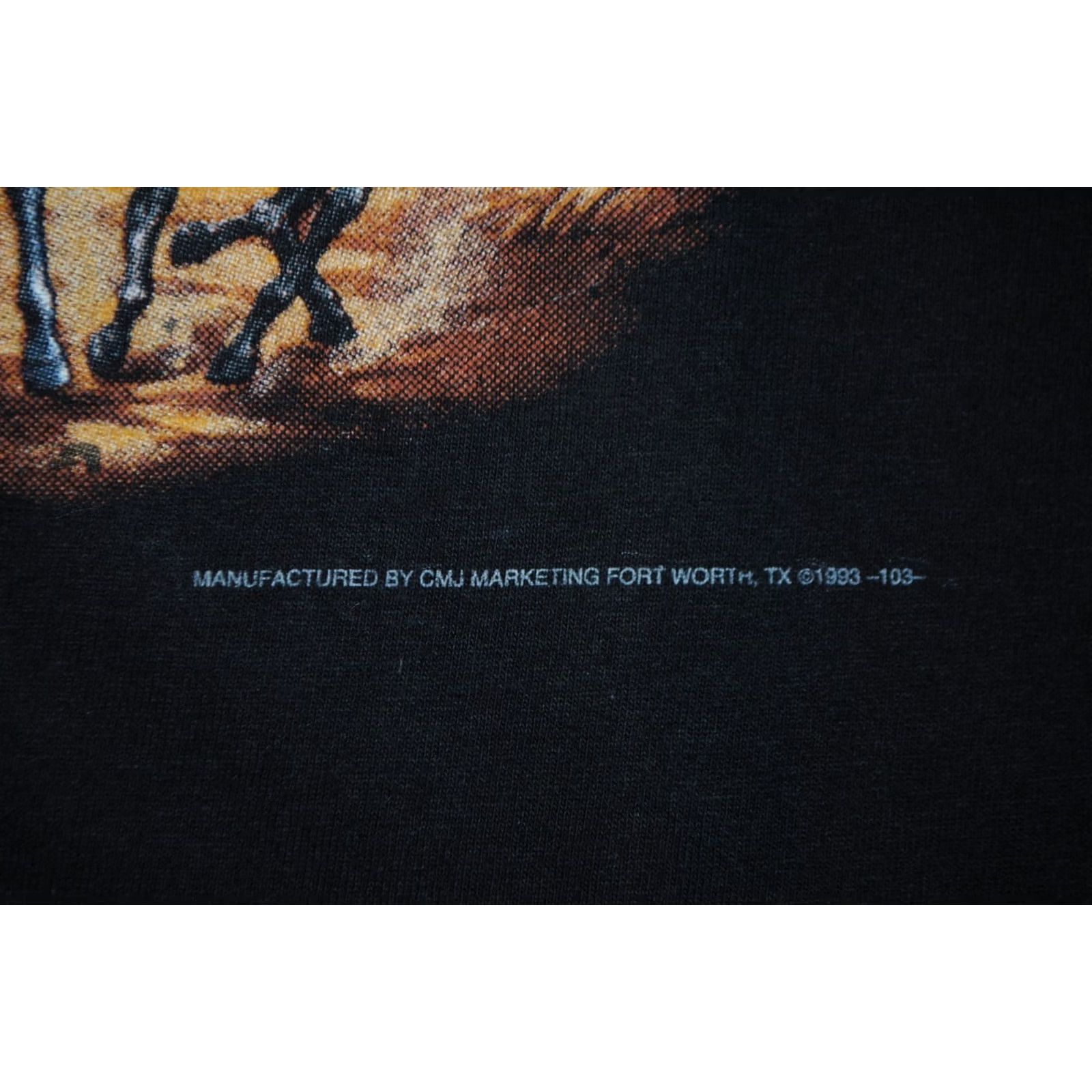 Vintage VINTAGE 3D EMBLEM HORSE RUN WITH THE WIND SINGLE STITCH SHIRT BLACK XL Mens XLARGE 1993 Size US XL / EU 56 / 4 - 4 Thumbnail