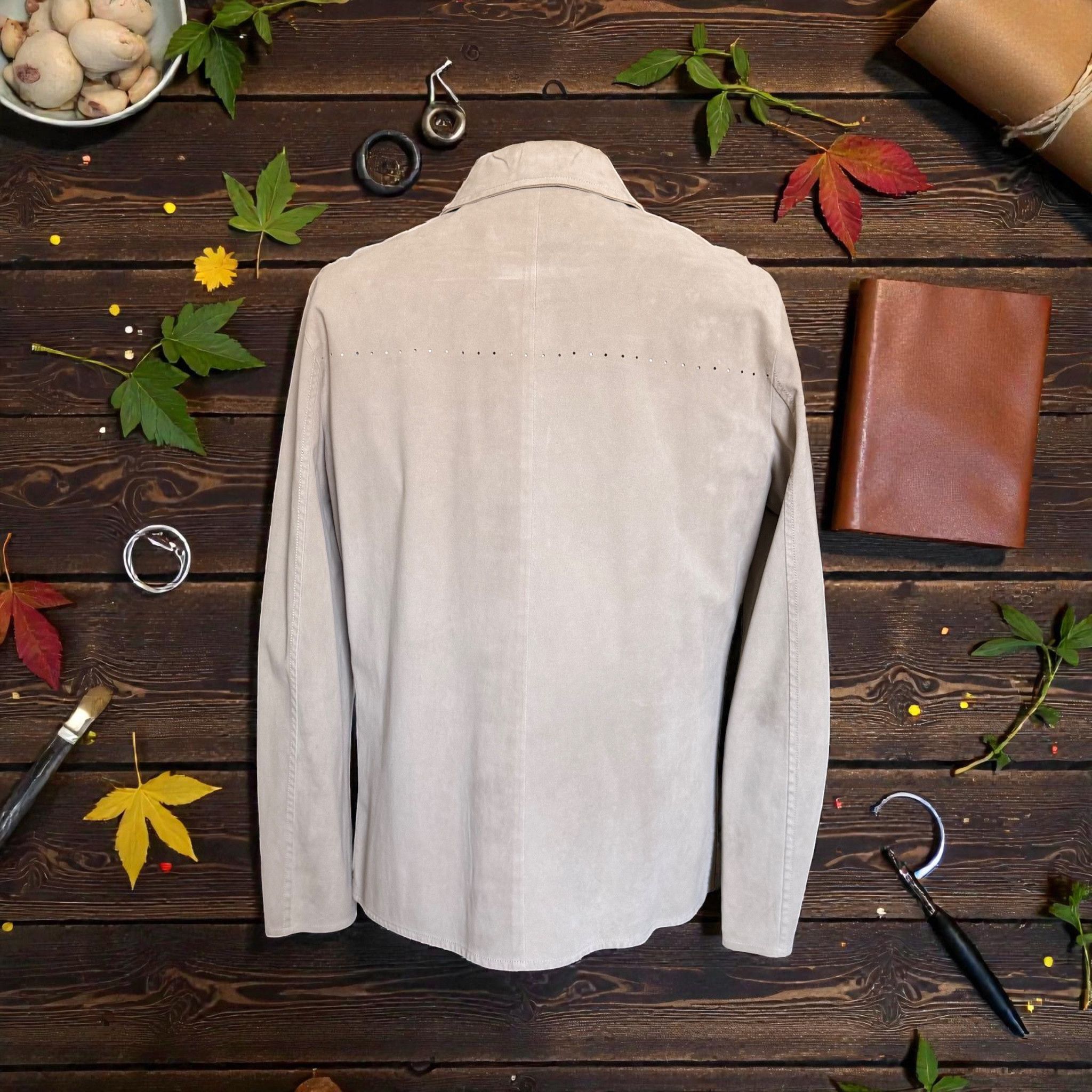 Hermes Hermès Reindeer Suede Leather Shirt (Renne) – Made in France Size US M / EU 48-50 / 2 - 3 Thumbnail