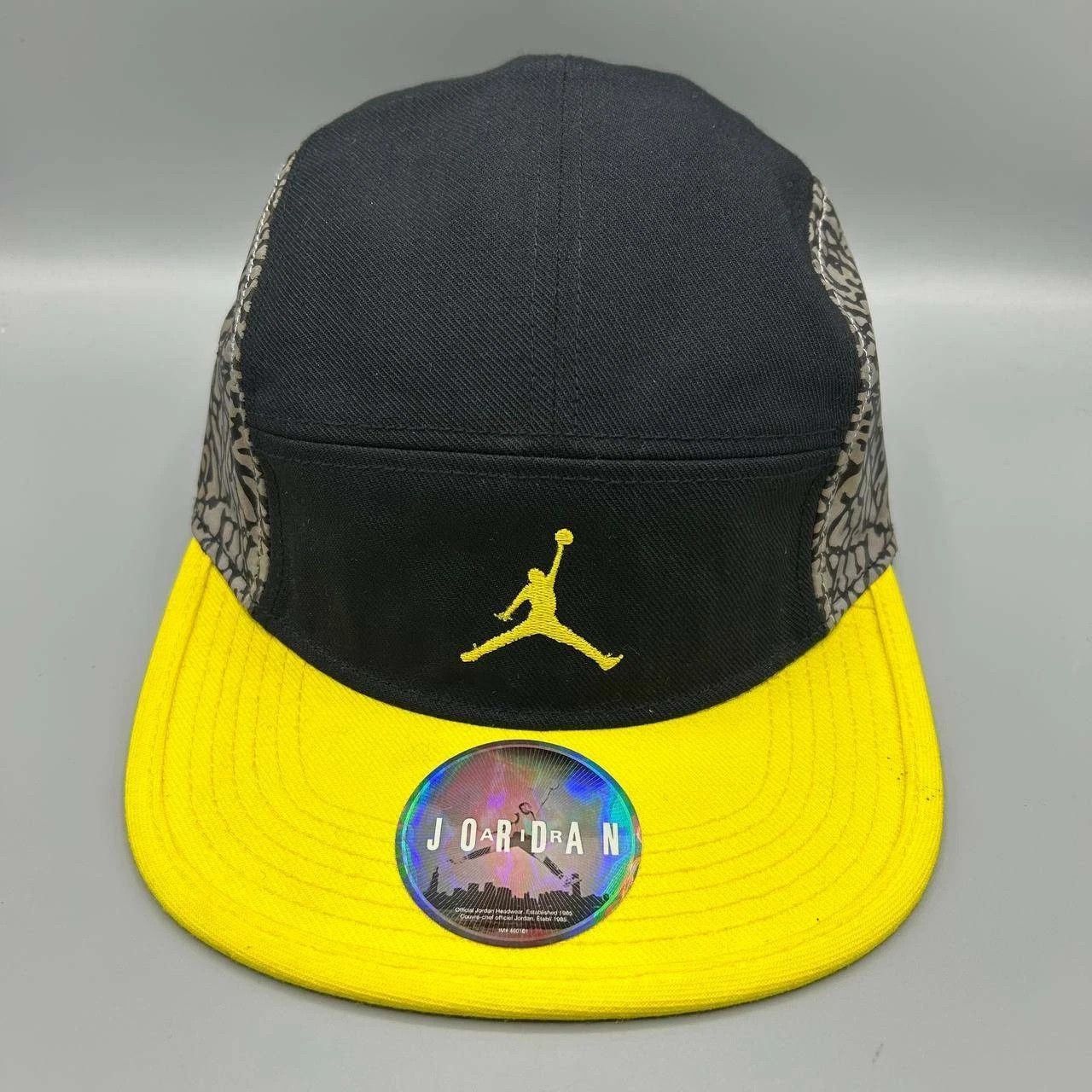 Jordan Brand Air Jordan 5 Panel Hat Men Cement Elephant Strap Back Cap Size ONE SIZE - 1 Thumbnail