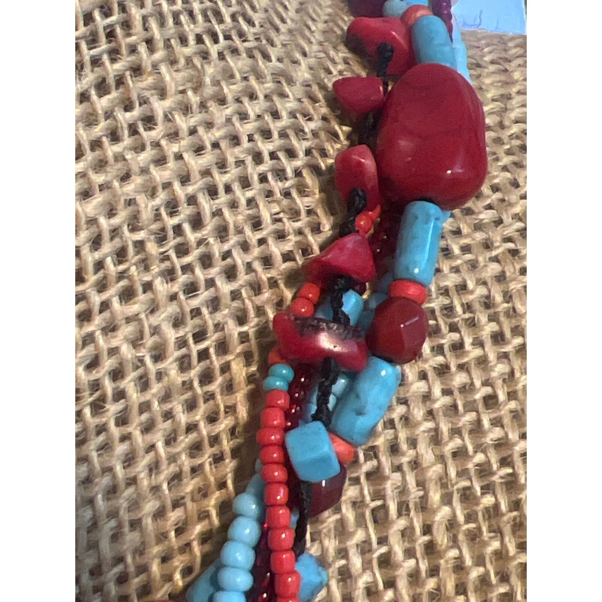 Other Southwestern Multi Strand Simulated Red Coral Howlite Neckla Size ONE SIZE - 3 Thumbnail