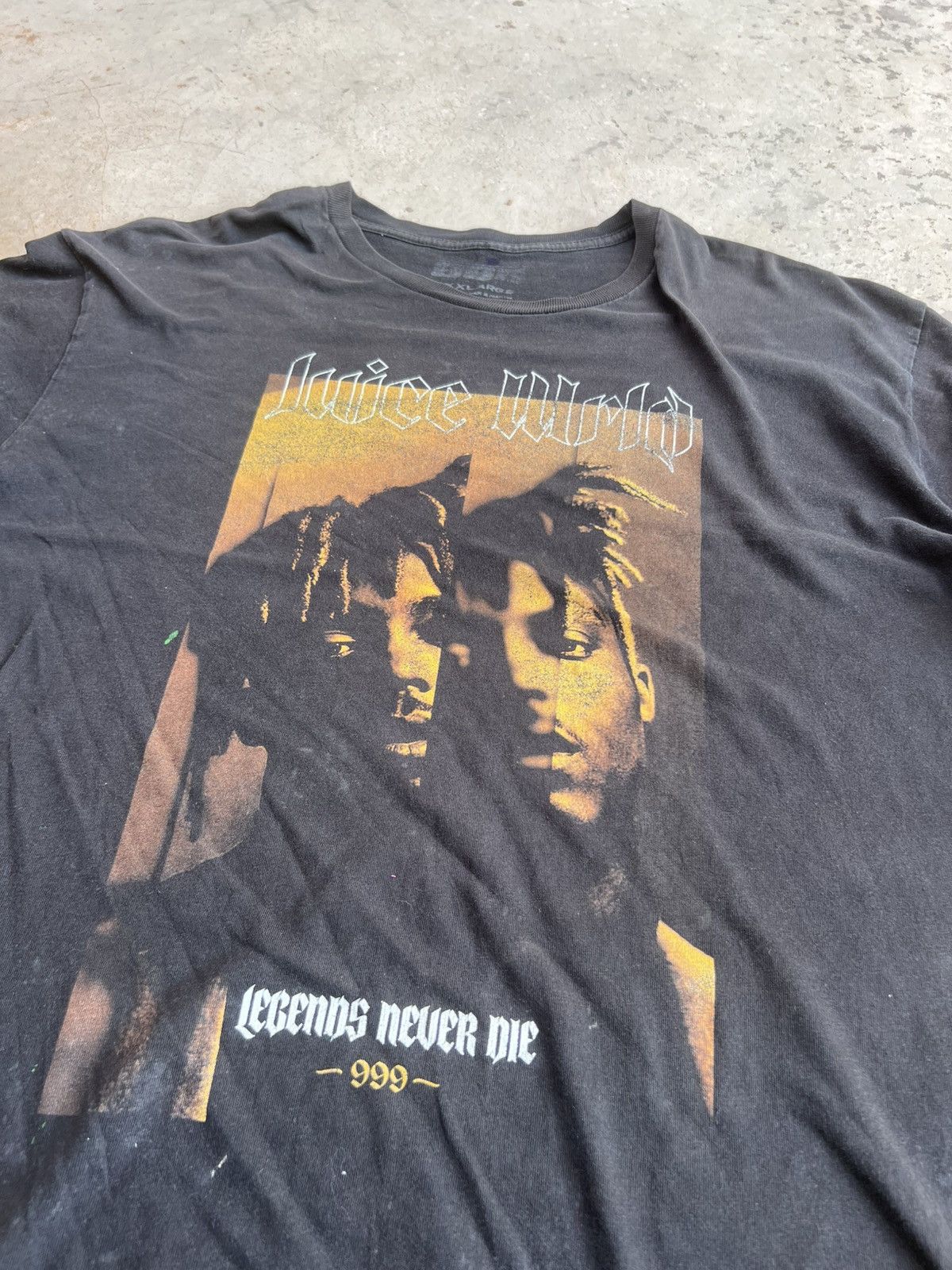 999 Club Thrashed Faded Juice Wrld Legend Never die Rap Tee Size US XXL / EU 58 / 5 - 3 Thumbnail
