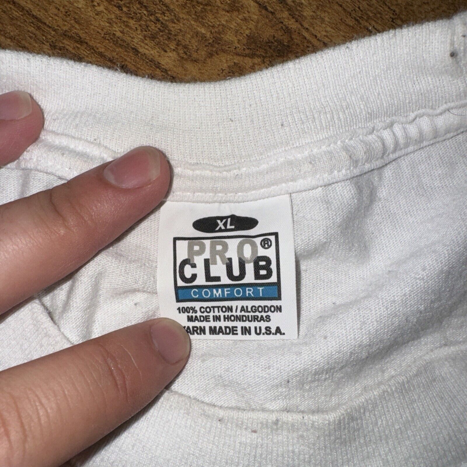 Vintage White Pro Club Comfort T-Shirt XL 22x29 Size US XL / EU 56 / 4 - 2 Thumbnail