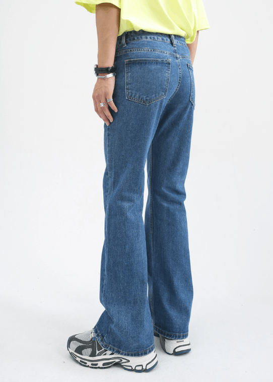 Japanese Brand Japanese retro all-match slim wide-leg flared washed jeans Size US 32 / EU 48 - 4 Thumbnail