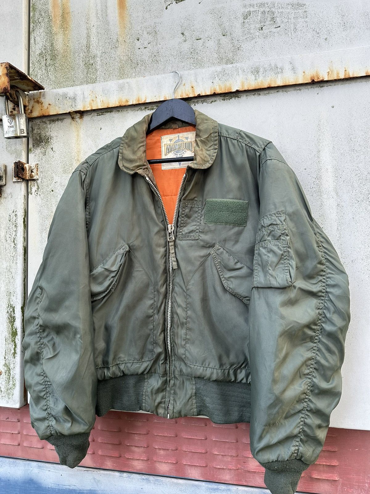 Vintage 🪖Vintage Faded MA-1 Man Intermediate Bomber Jacket Size US M / EU 48-50 / 2 - 6 Thumbnail