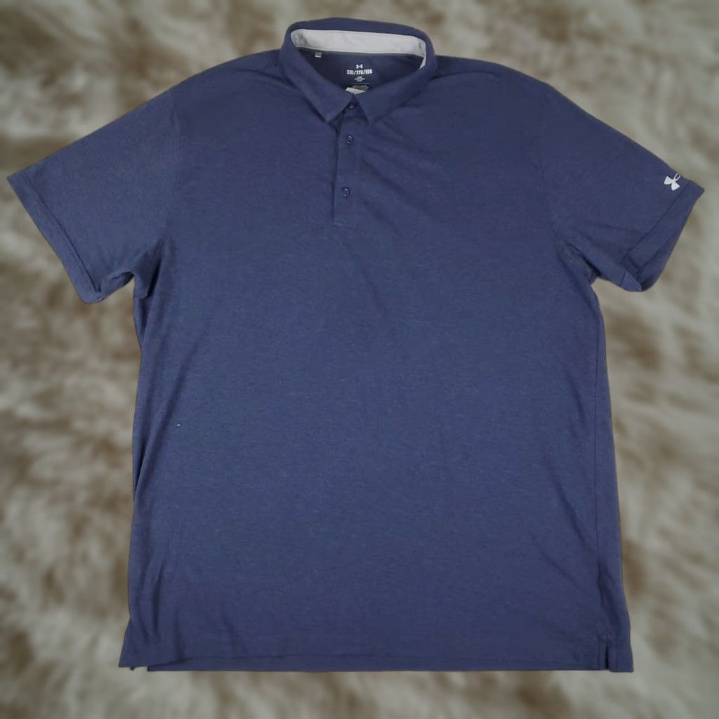 Under Armour Under Armour Polo Shirt Mens 2XL Blue Golf Casual Short Sleeve Polo Shirt Mens Blue 2XL Golf Casual Shirt Polo Size US XXL / EU 58 / 5 - 1 Thumbnail
