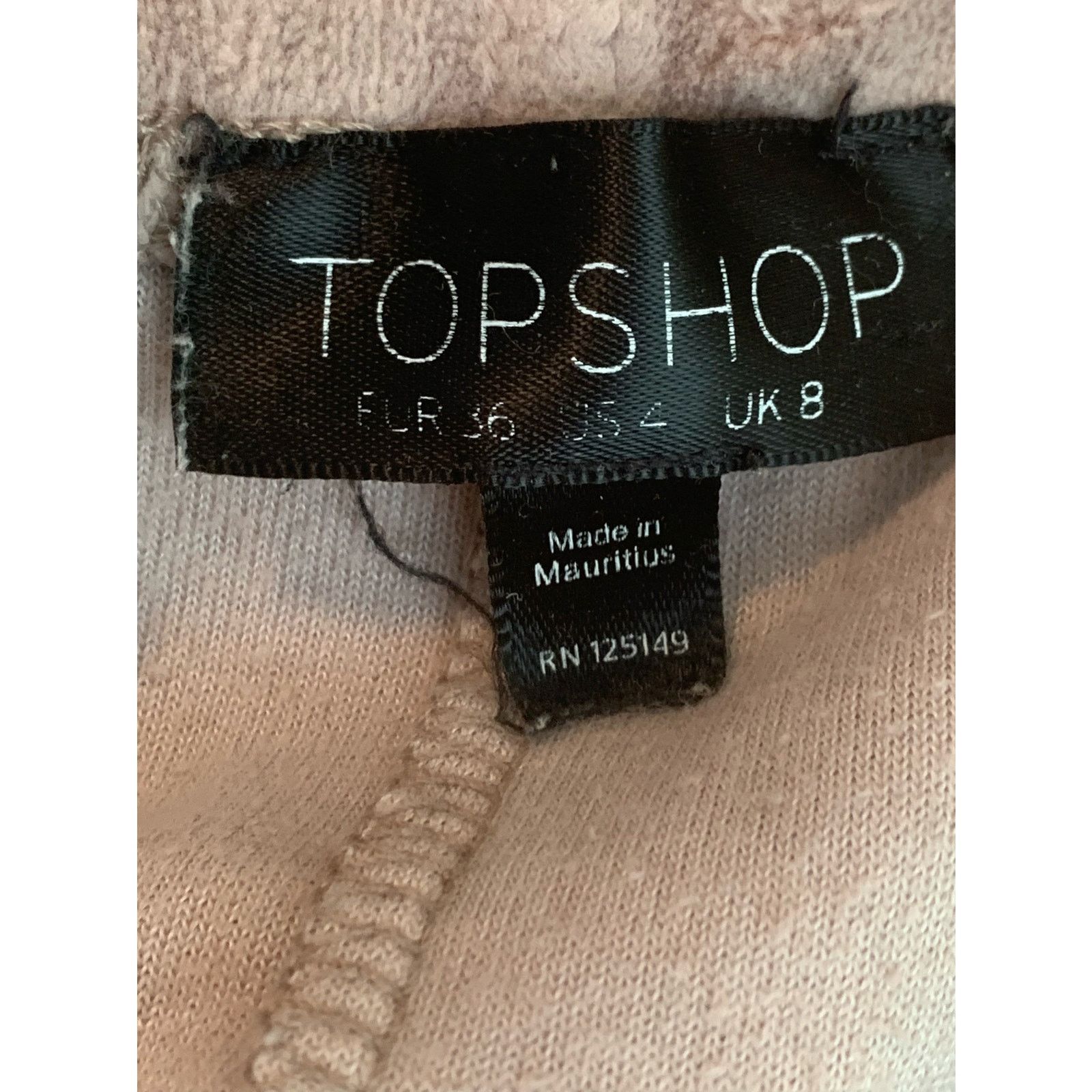 Topshop Topshop beige velour pull on short size 4 Size 27" / US 4 / IT 40 - 3 Thumbnail