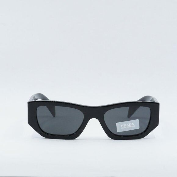 Prada Prada PRA01S 16K08Z Sunglasses Black Square Frame, Dark Grey Size ONE SIZE - 3 Thumbnail