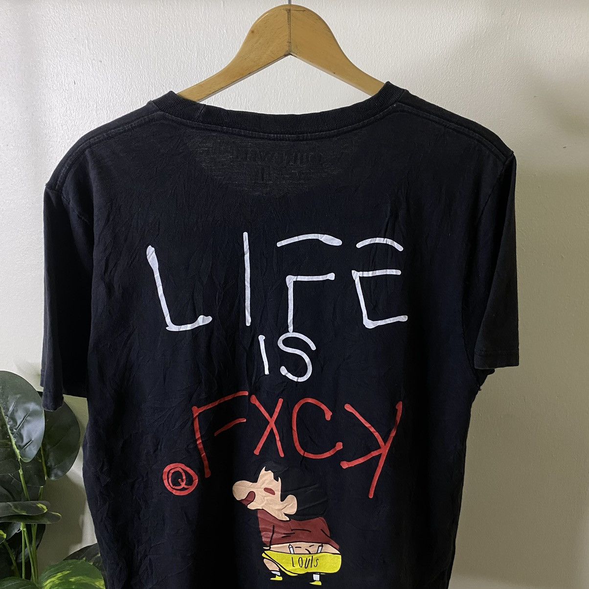 Japanese Brand Vintage Y2K Crayon Shin Chan Life Is Fuck Streetwear Tee Size US M / EU 48-50 / 2 - 2 Thumbnail
