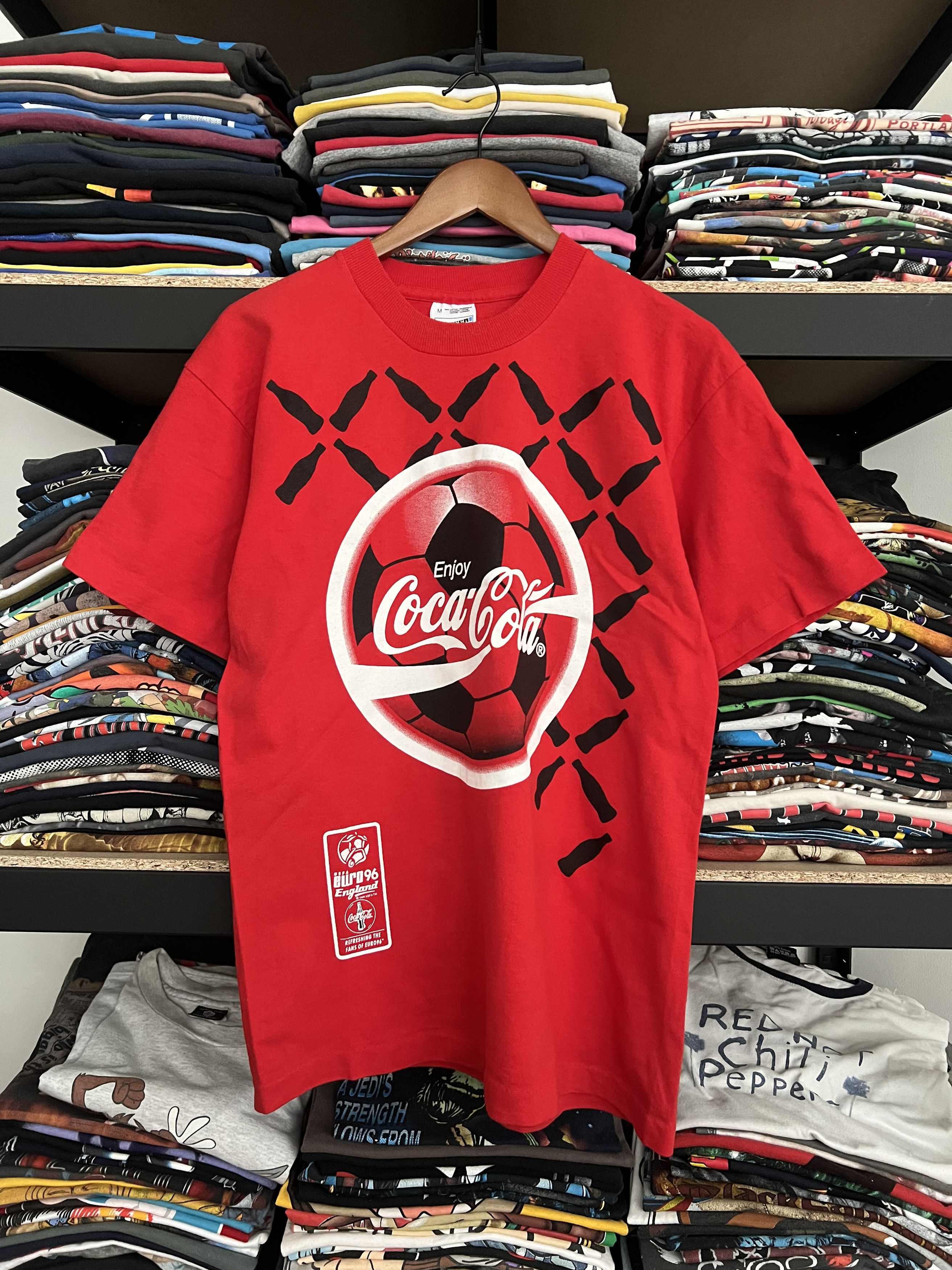 Coca Cola Vintage 1996 Coca Cola UEFA Euro 96 England Promo T-shirt Size US M / EU 48-50 / 2 - 1 Thumbnail