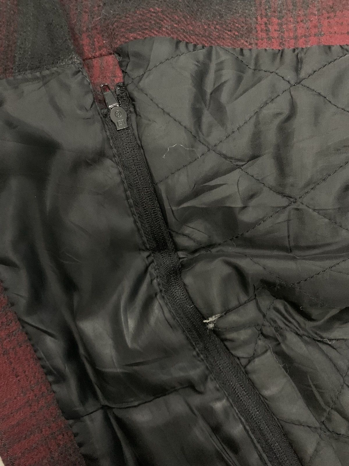 If Six Was Nine Vintage Black Baccara Checkered Faux Fur Hooded Punk Jacket Size US M / EU 48-50 / 2 - 21 Thumbnail