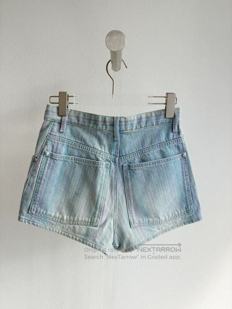 Chanel Chanel 18s colourful striped denim shorts Size 42" / US 20 - 2 Thumbnail