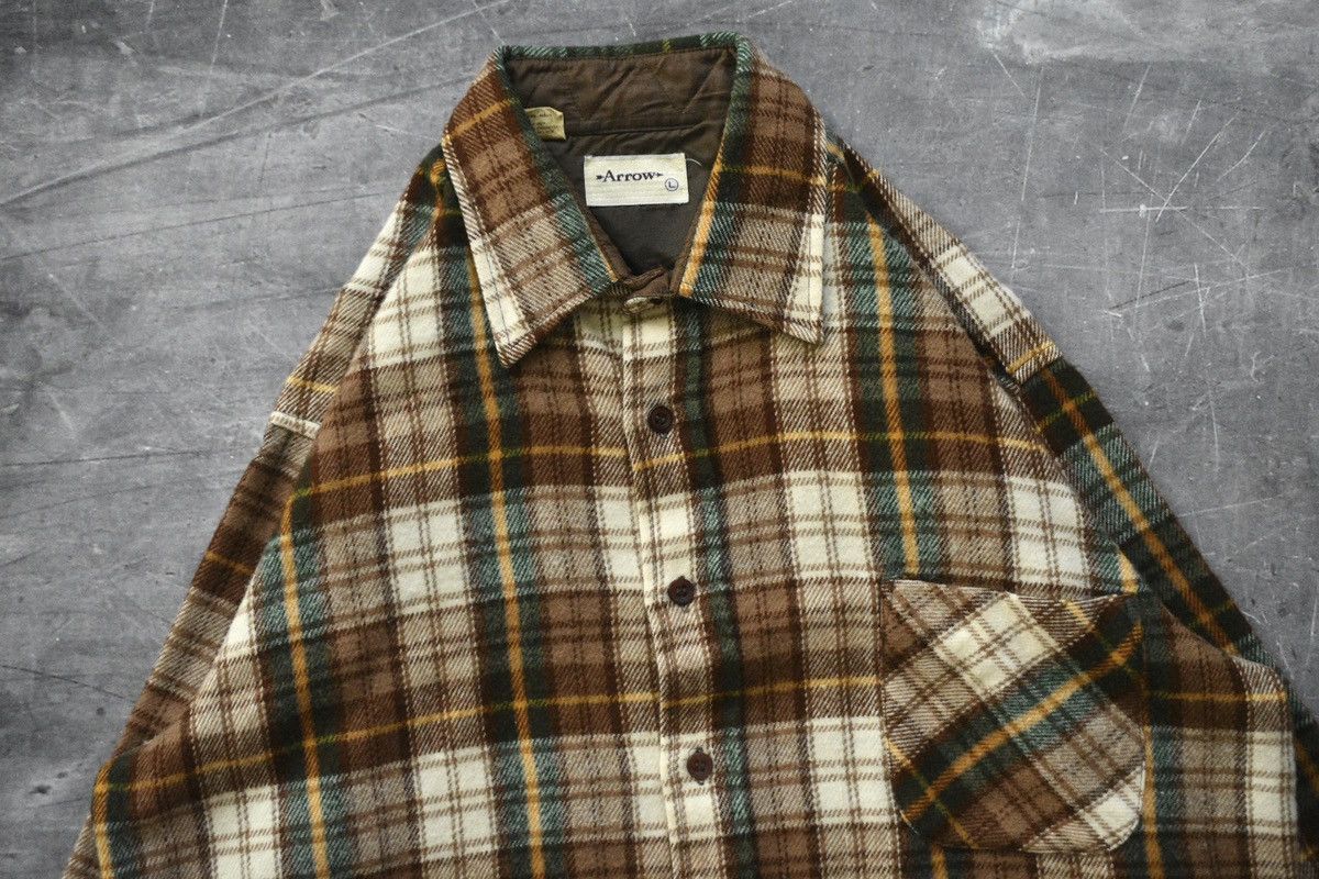 Arrow × Vintage Vintage 80s Arrow Flannel Button-down Shirt (L) Size US L / EU 52-54 / 3 - 3 Thumbnail