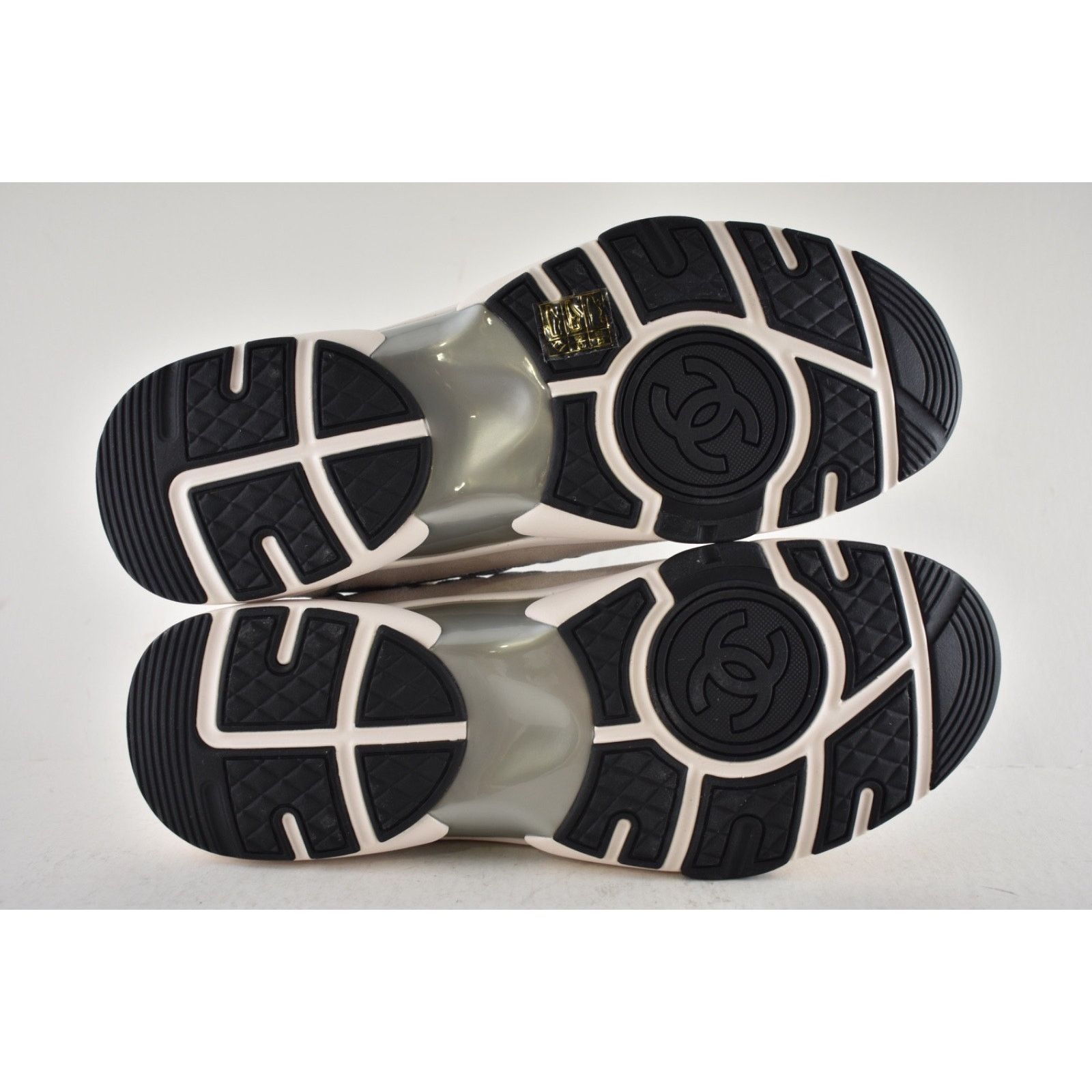Chanel Mens Grey Suede CC Logo Low Top Trainer Sneaker 44 11 Size US 11 / EU 44 - 12 Thumbnail
