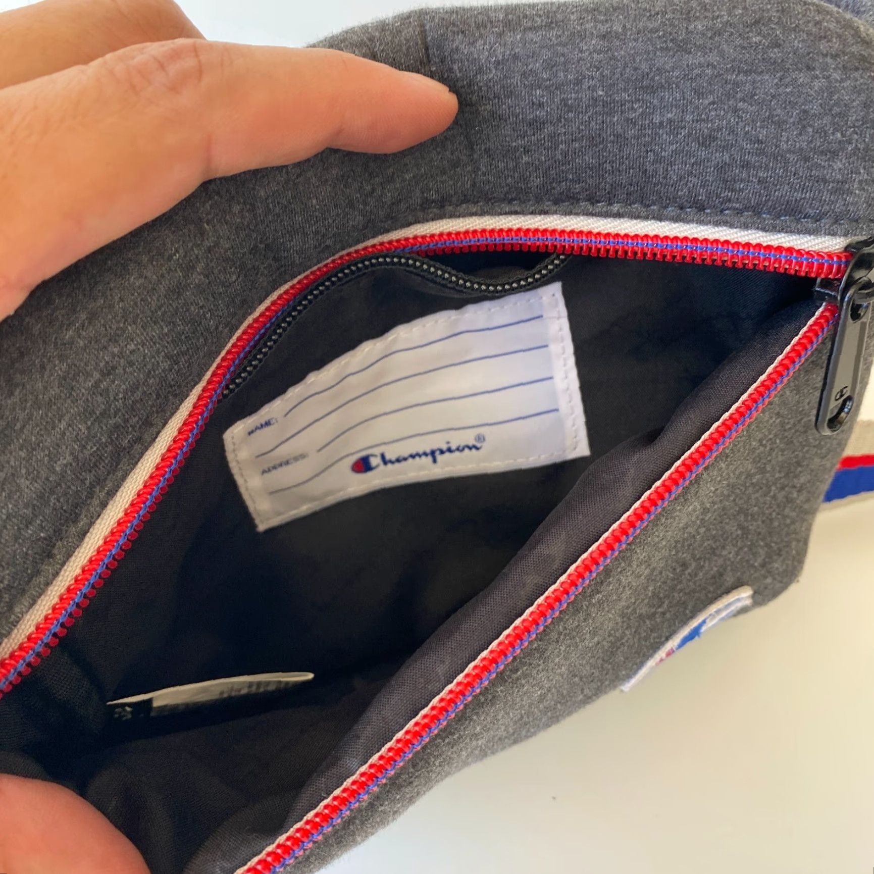 Champion VINTAGE Champion Athletic Apparel Waist Bag Fanny Pack Gray Slate Strap Unisex Adults Cotton Belt Bag & Fanny Pack Mens Womens Boys Girls Size ONE SIZE - 6 Thumbnail