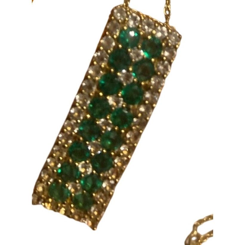Other Natural Emerald White topaz set-ring S 7, pendant, earrings Size ONE SIZE - 3 Thumbnail