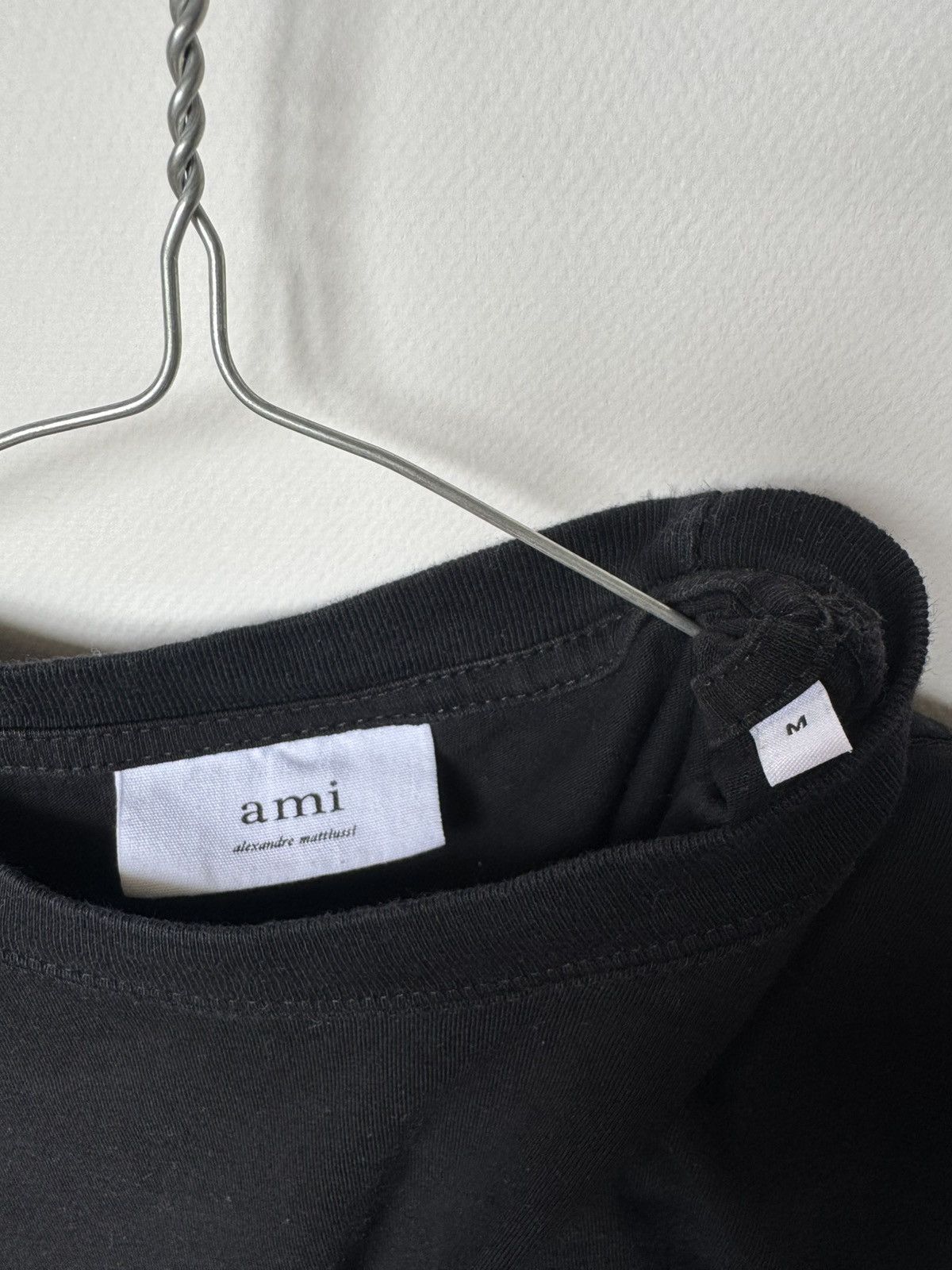 AMI Ami Heart Patch Black T-Shirt Size US M / EU 48-50 / 2 - 4 Thumbnail