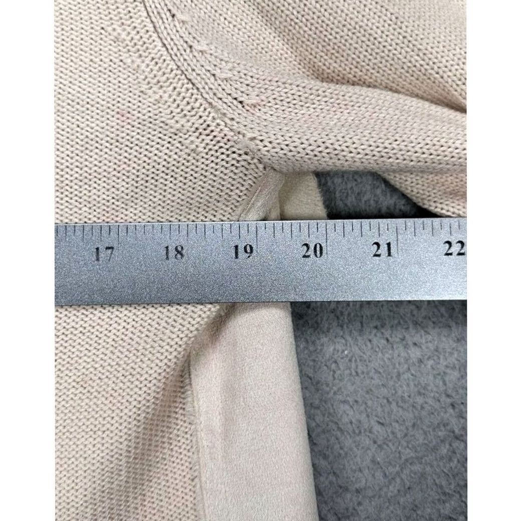 Orvis Orvis Sweater Cardigan M Beige 100% Merino Wool Womens Long Sleeve V-Neck Open Face Faux Fur Pattern: Solid Size M / US 6-8 / IT 42-44 - 7 Thumbnail