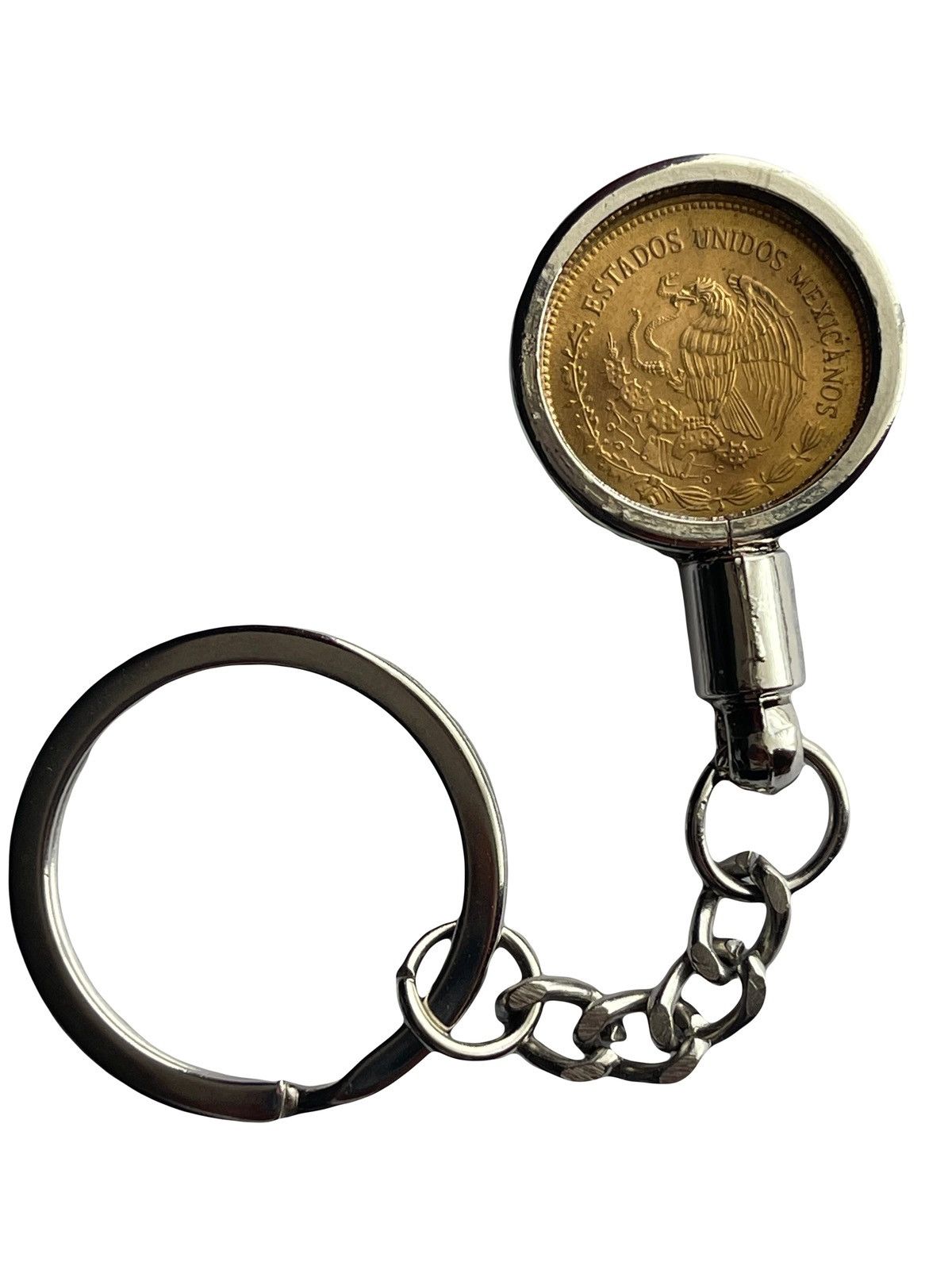 Vintage Mexico golden coin keychain Size ONE SIZE - 3 Thumbnail