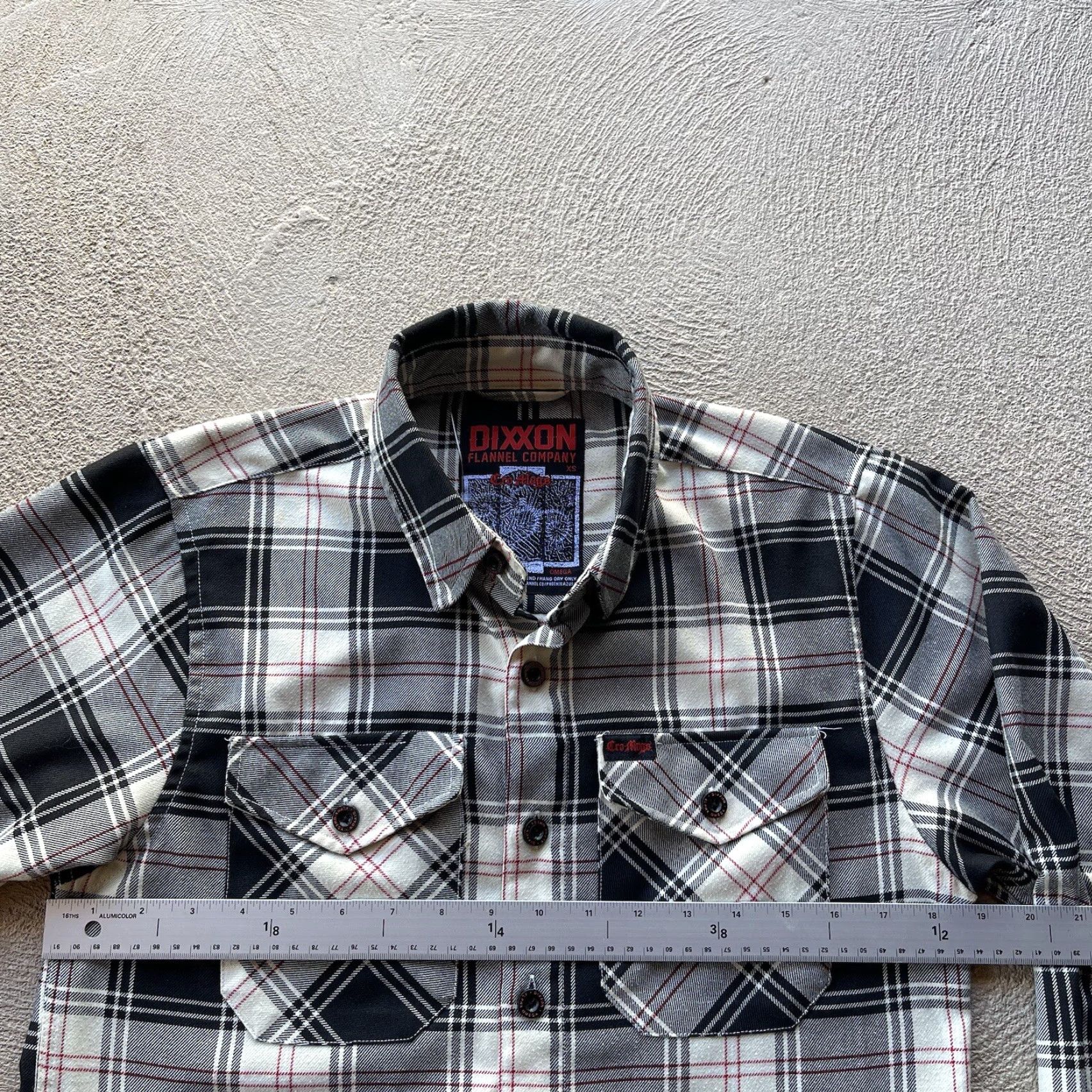 Vintage Dixxon Men XS White Flannel Button-Up Shirt Cro Mags Music Biker Plaid Band Size US XS / EU 42 / 0 - 7 Thumbnail