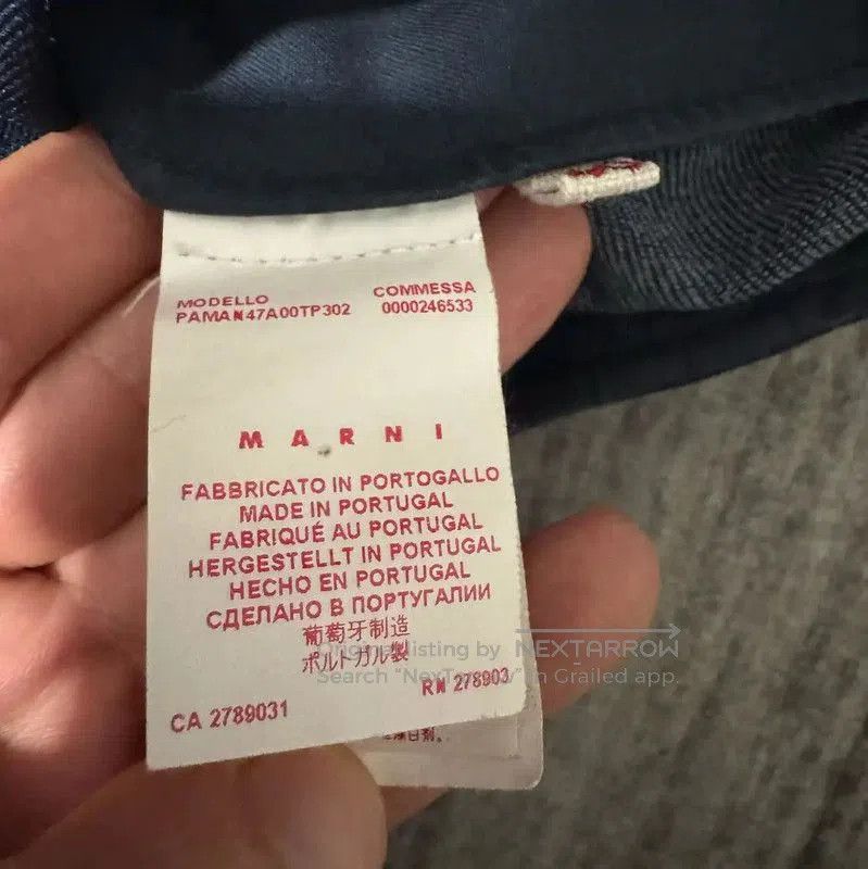 Other Marni Men's Dark Blue Polyester Shorts . Size US 27 - 4 Thumbnail
