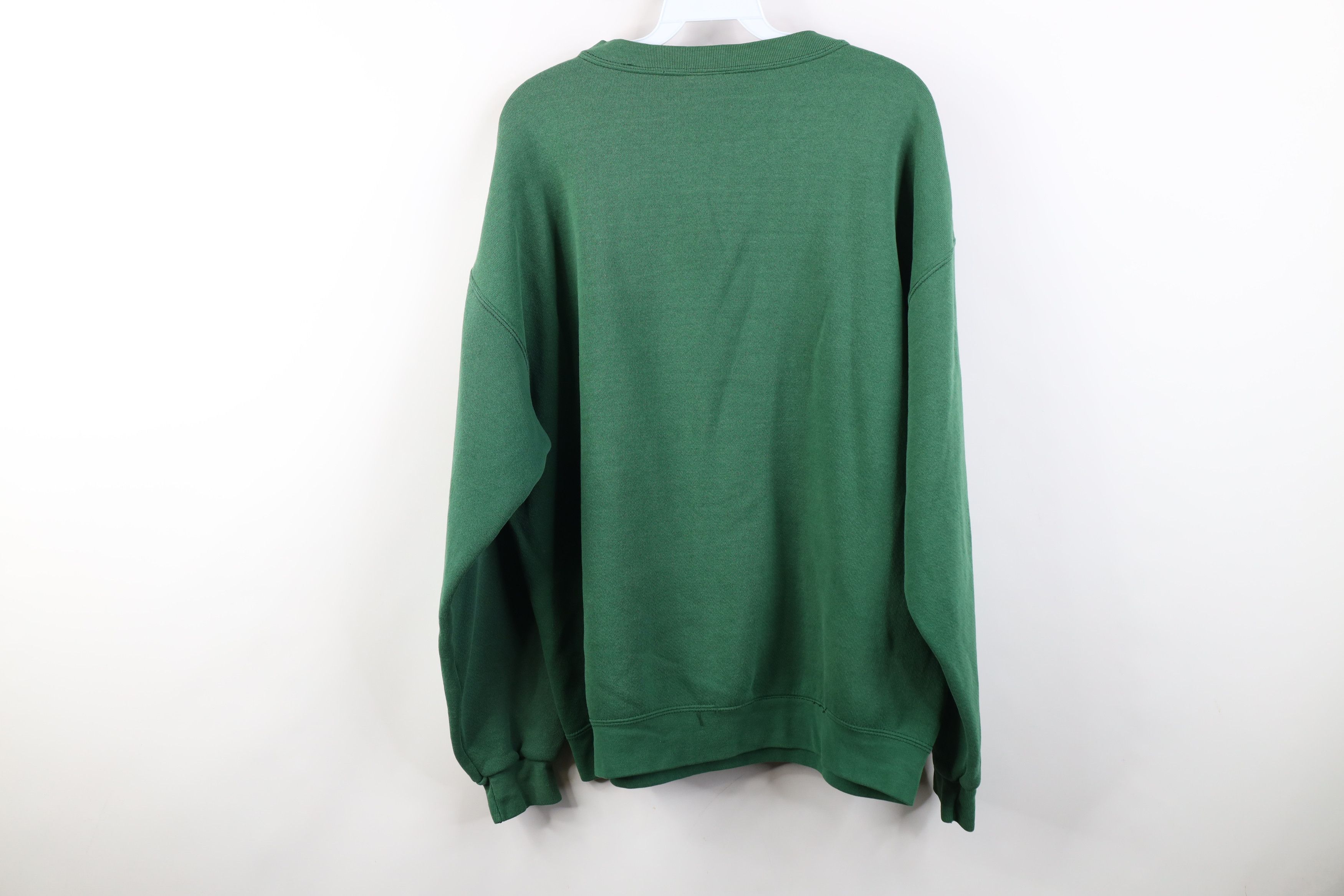 Vintage Vintage 90s Streetwear Blank Crewneck Sweatshirt Green Size US L / EU 52-54 / 3 - 15 Thumbnail
