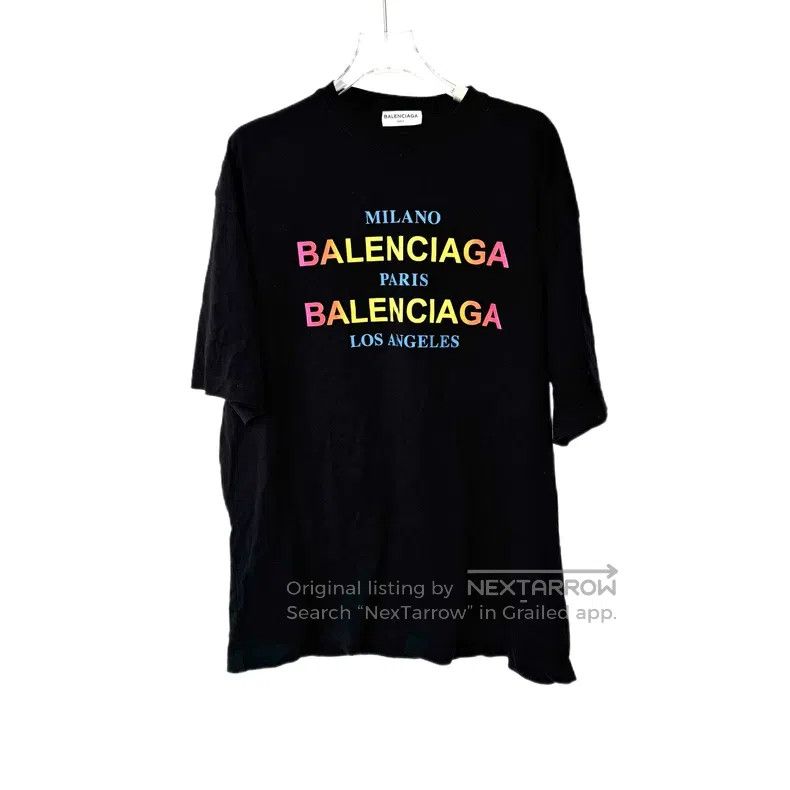 Balenciaga Balenciaga Round Neck Casual Short Sleeve T-Shirt with Gra Size US S / EU 44-46 / 1 - 3 Thumbnail