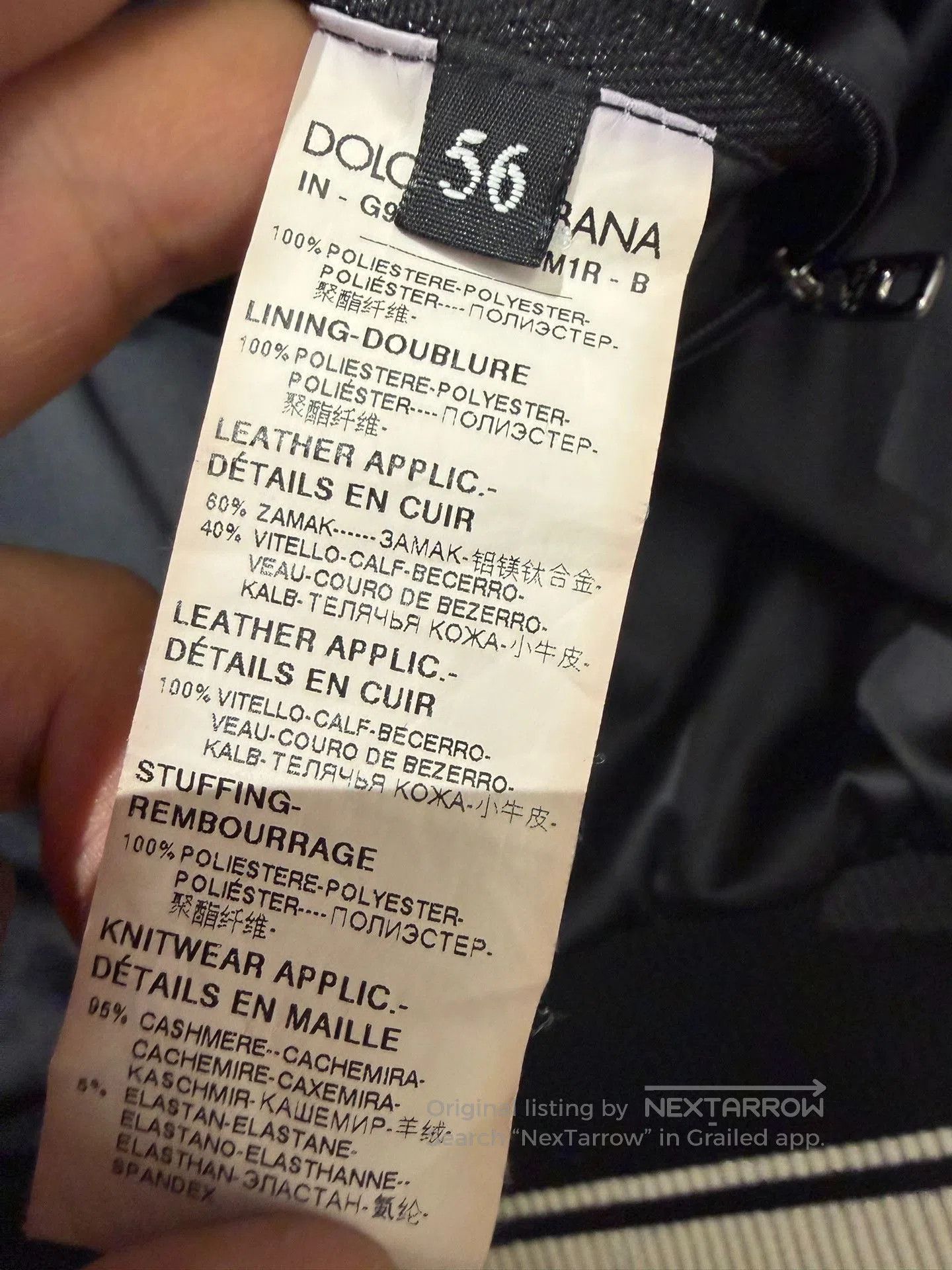 Dolce & Gabbana Dolce & Gabbana Men's Black Label Jacket. Size US XL / EU 56 / 4 - 9 Thumbnail