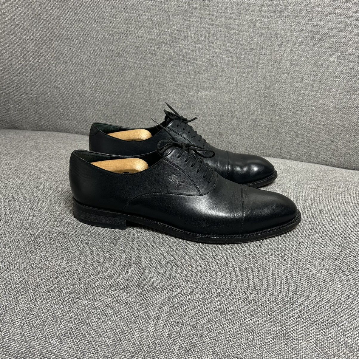 Gucci Gucci Black Leather Oxford Dress Shoes IT8 Size US 9.5 / EU 42-43 - 1 Thumbnail