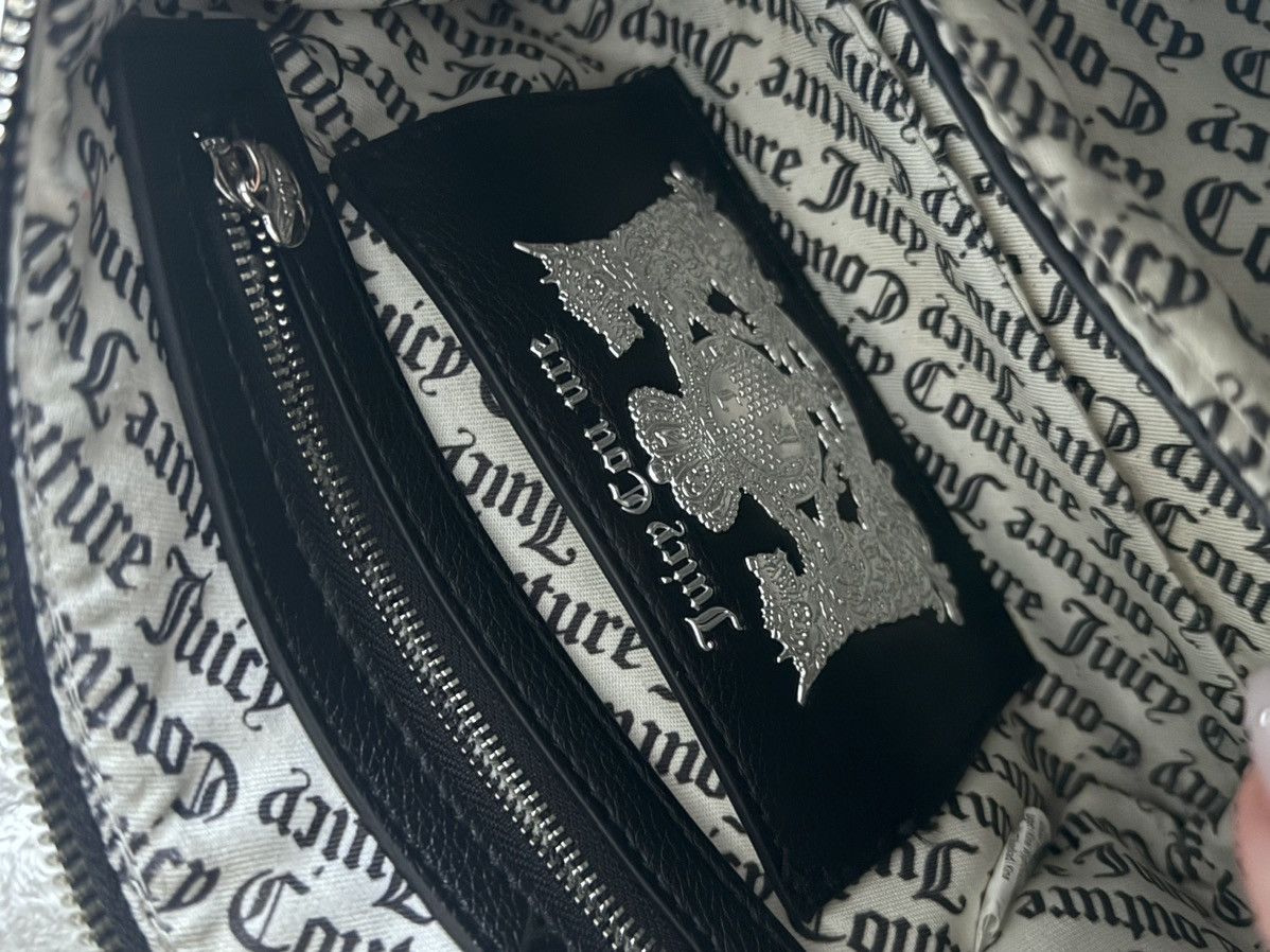 Juicy Couture Juicy Couture Black Faux Leather Barrel Bag Silver Studded Size ONE SIZE - 13 Thumbnail