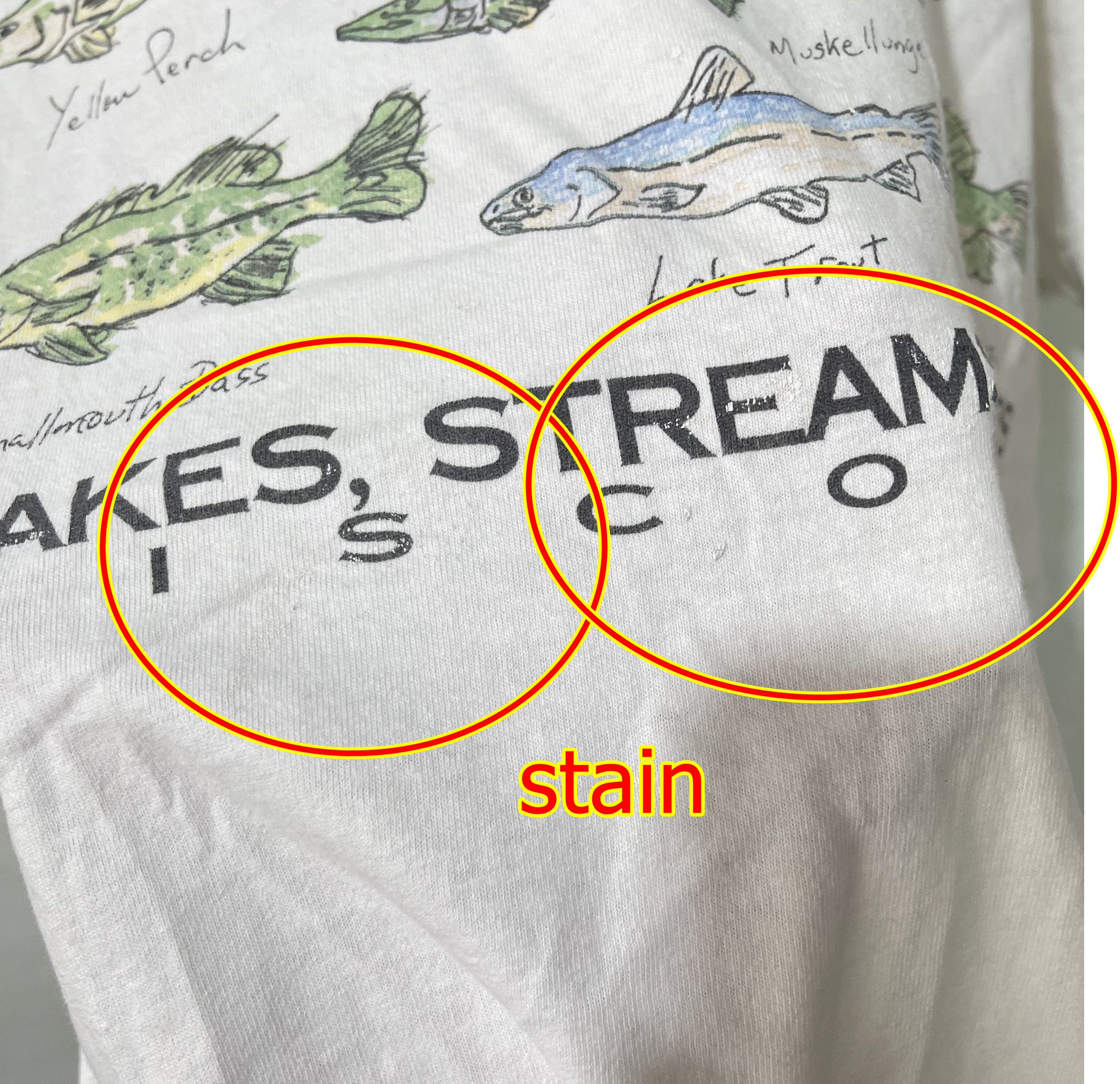 Vintage Vintage 90s Great Lakes Territory Fishing Fish T-Shirt Size US XL / EU 56 / 4 - 10 Thumbnail