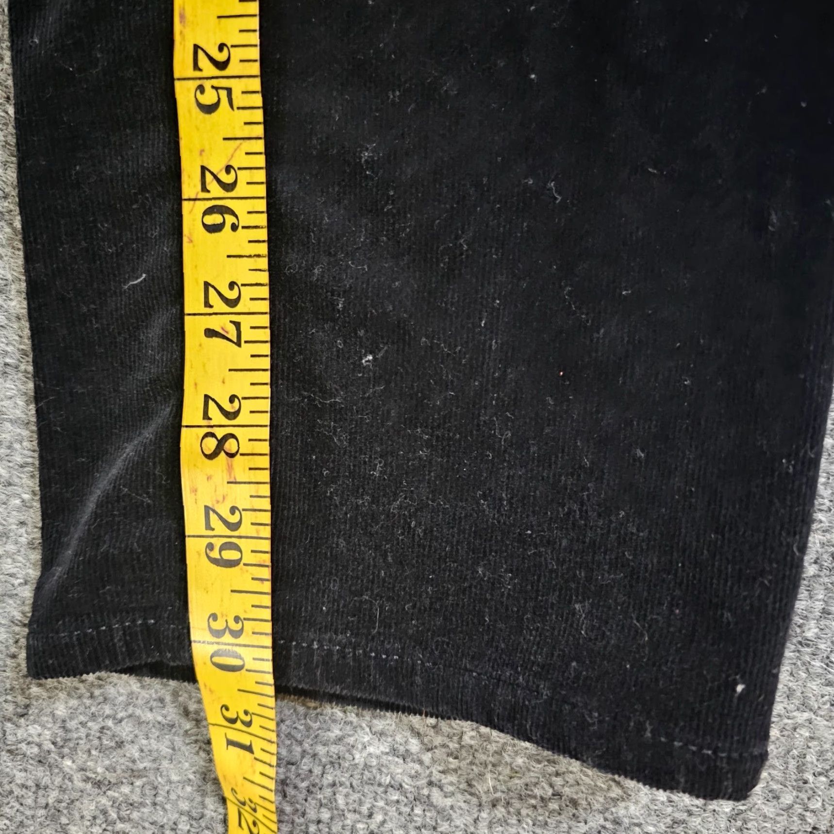 Talbots Talbots Pants Womens 12 Black Velour High Waist Straight Leg Stretch Casual Career Pants Size 24" / US 00 / IT 34 - 7 Thumbnail