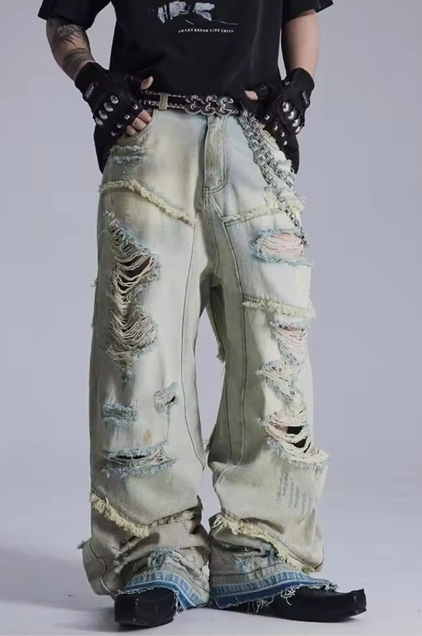 Other Ripped Frayed Y2K Fade Jeans Size US 30 / EU 46 - 4 Thumbnail