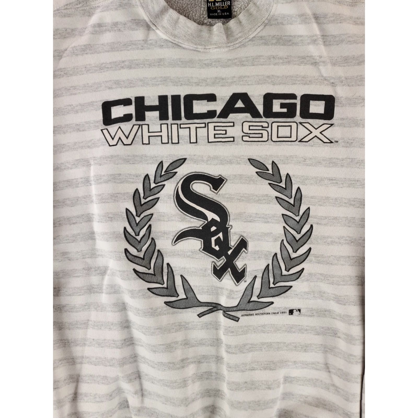 Vintage VINTAGE Chicago White Sox Sweatshirt HL Miller XL Mens White Gold 90s Pullover Made USA Size US XL / EU 56 / 4 - 5 Thumbnail