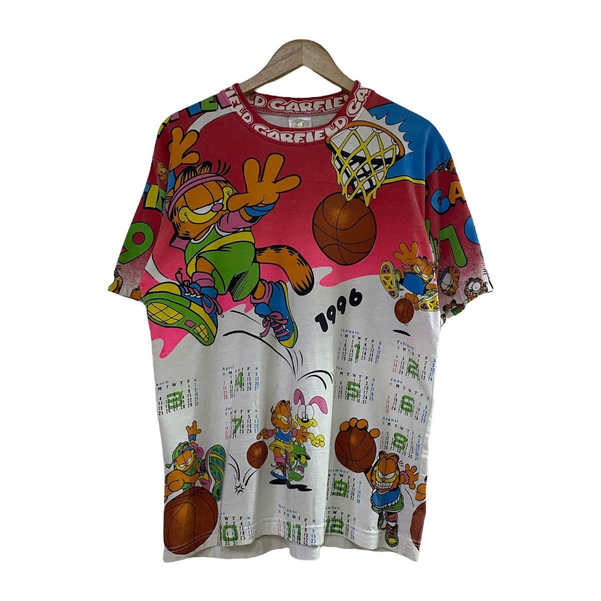 Vintage VINTAGE 90' 1996 CELENDER GARFIELD ALL CHARACTERS RARE Size US M / EU 48-50 / 2 - 2 Thumbnail