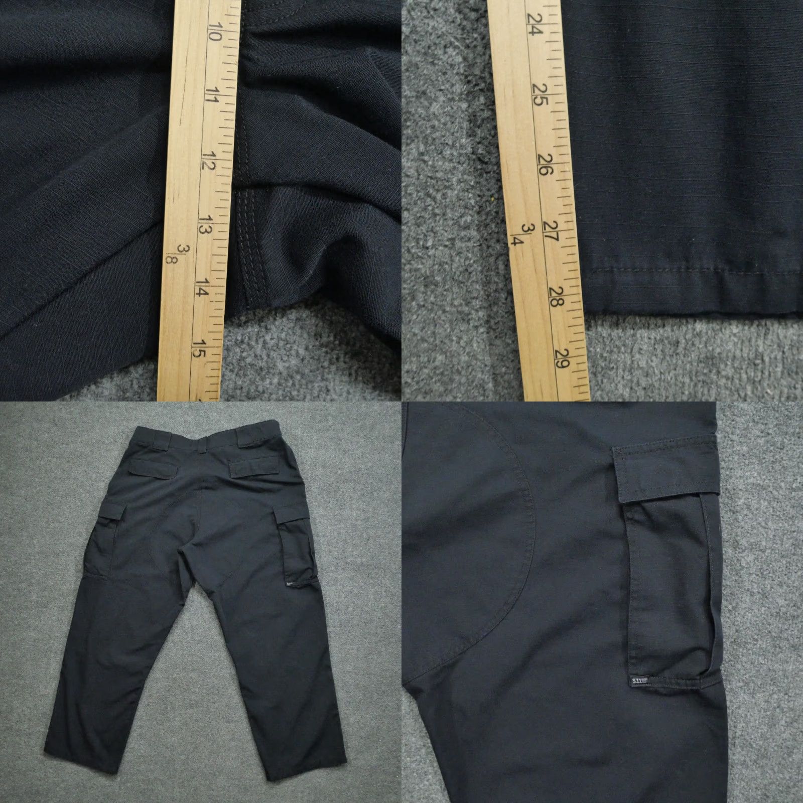 Vintage VINTAGE 5.11 Tactical Pants Mens XL Short 37x28 Blue Navy Cargo Double Knee Ripstop 511 Men Pants Cargo Outdoor 90s Mens Size US 37 - 8 Thumbnail