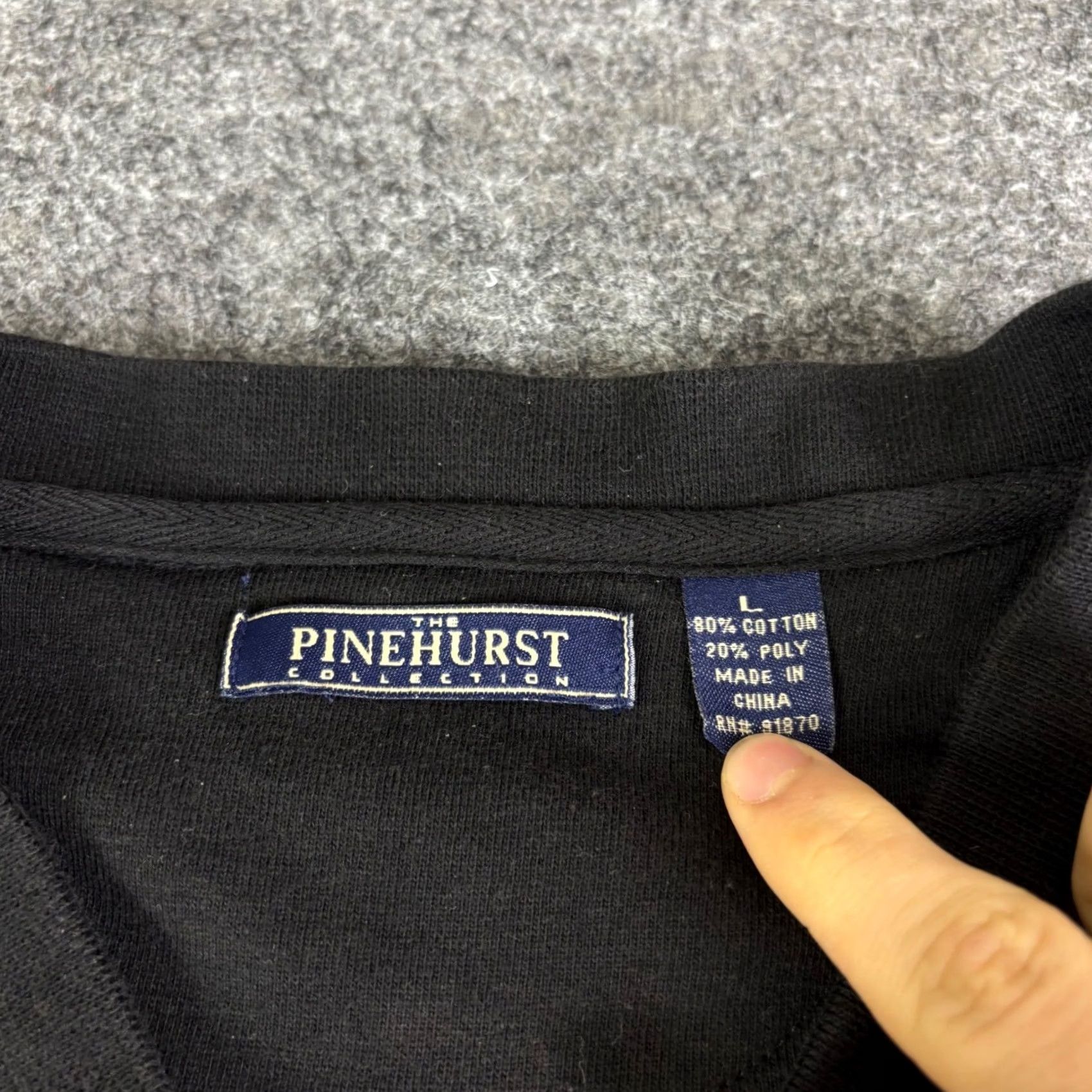 Vintage Pinehurst Collection Mens V-Neck Sweatshirt Vest Black Golf Logo Large Size US L / EU 52-54 / 3 - 3 Thumbnail